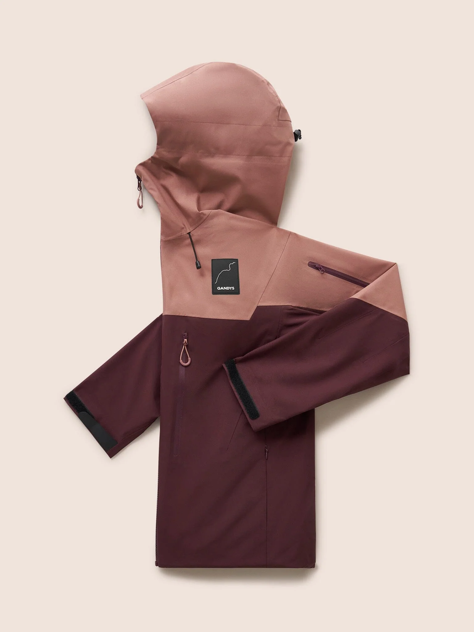 Argyle Waterproof Multi Pocket Jacket in Rose - Image 5