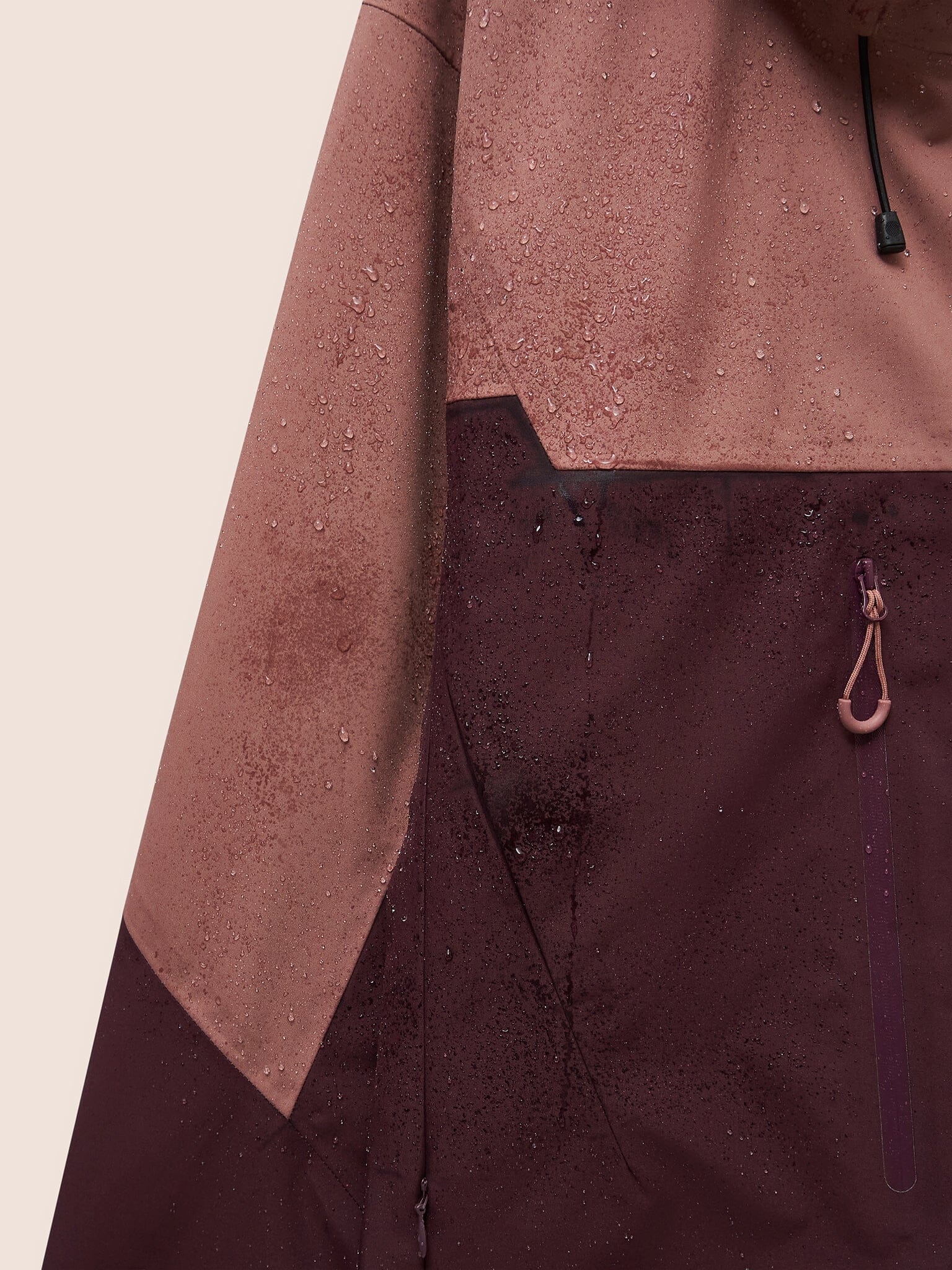 Argyle Waterproof Multi Pocket Jacket in Rose - Image 7