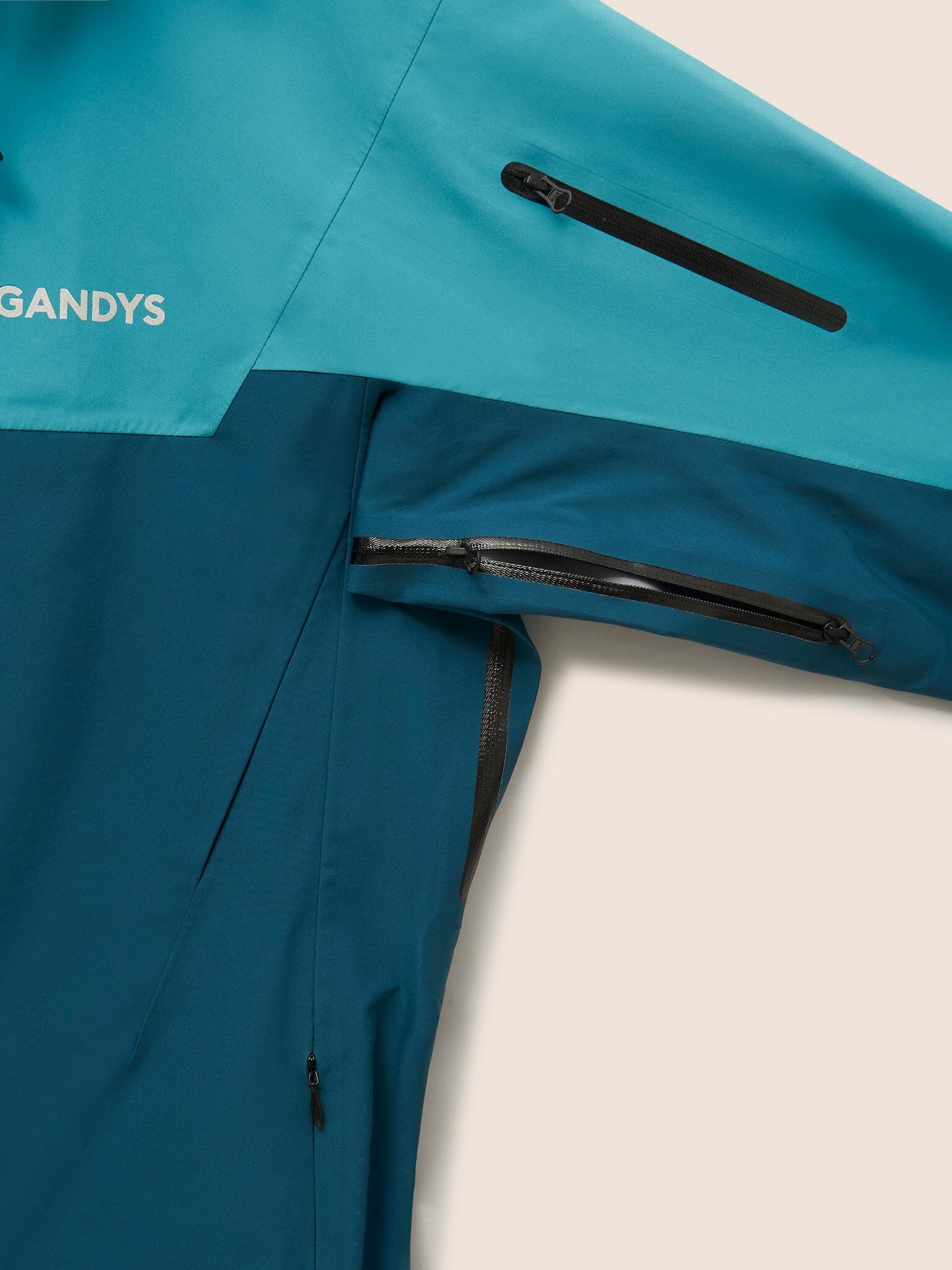 Argyle Waterproof Multi Pocket Jacket in Teal - Image 4