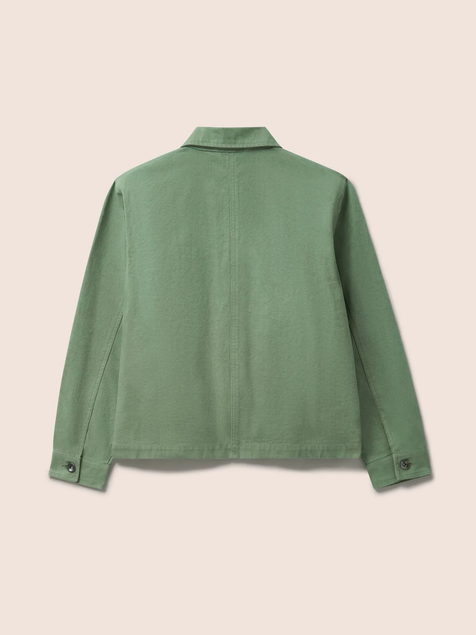 Avignon Cotton Pocket Chore Jacket in Green - Image 4