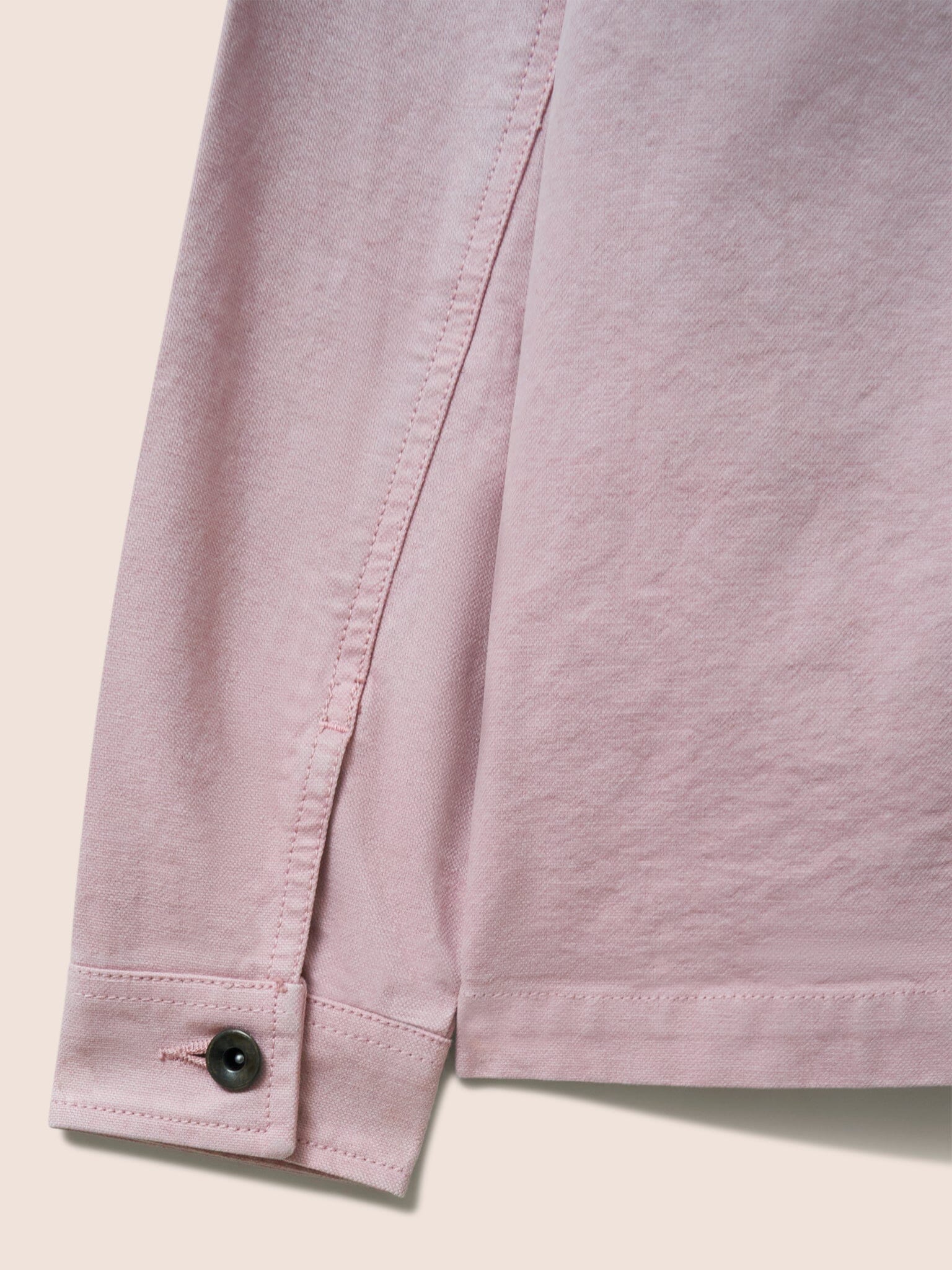 Avignon Cotton Pocket Chore Jacket in Pink - Image 7