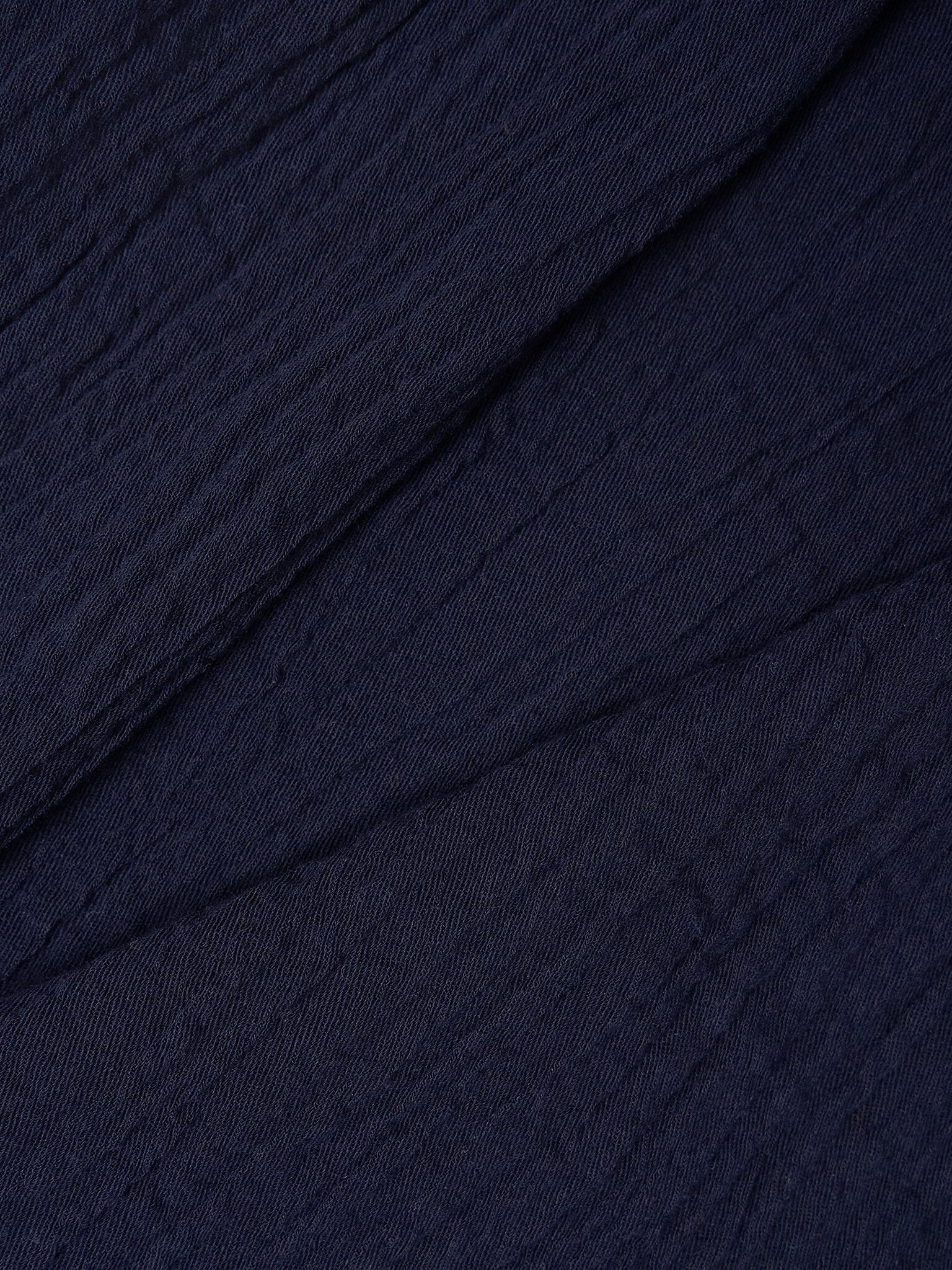 Baxter Cotton Shirt in Navy - Image 7