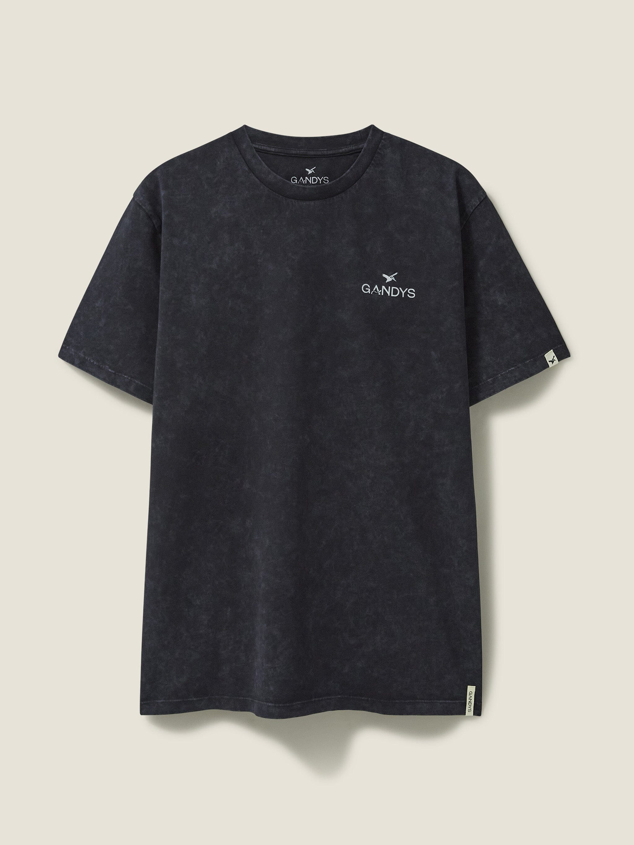 Black Distressed Wave Back Print T-Shirt - Image 3