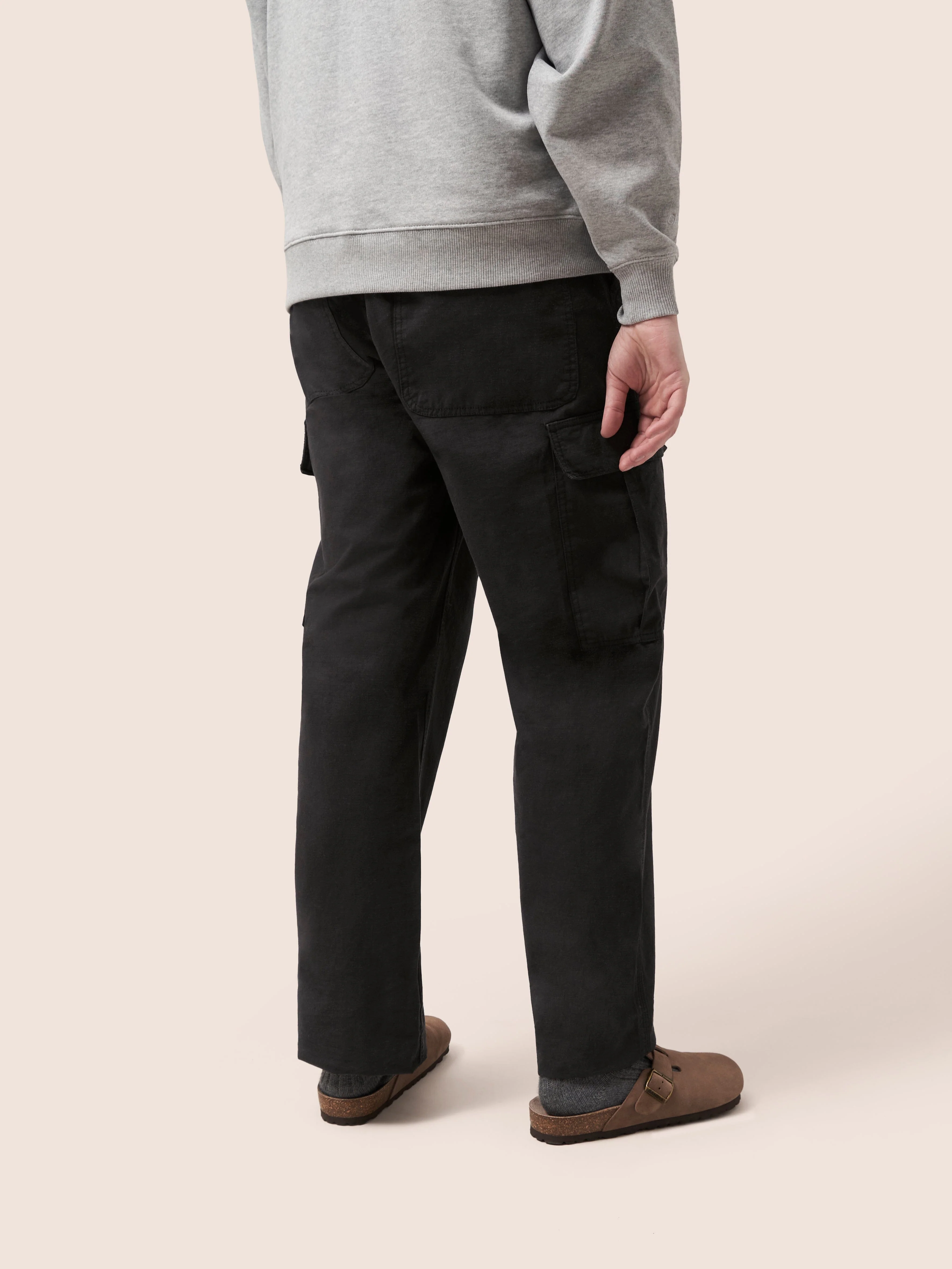 Black Nagpur Cargo Pocket Trousers - Image 3