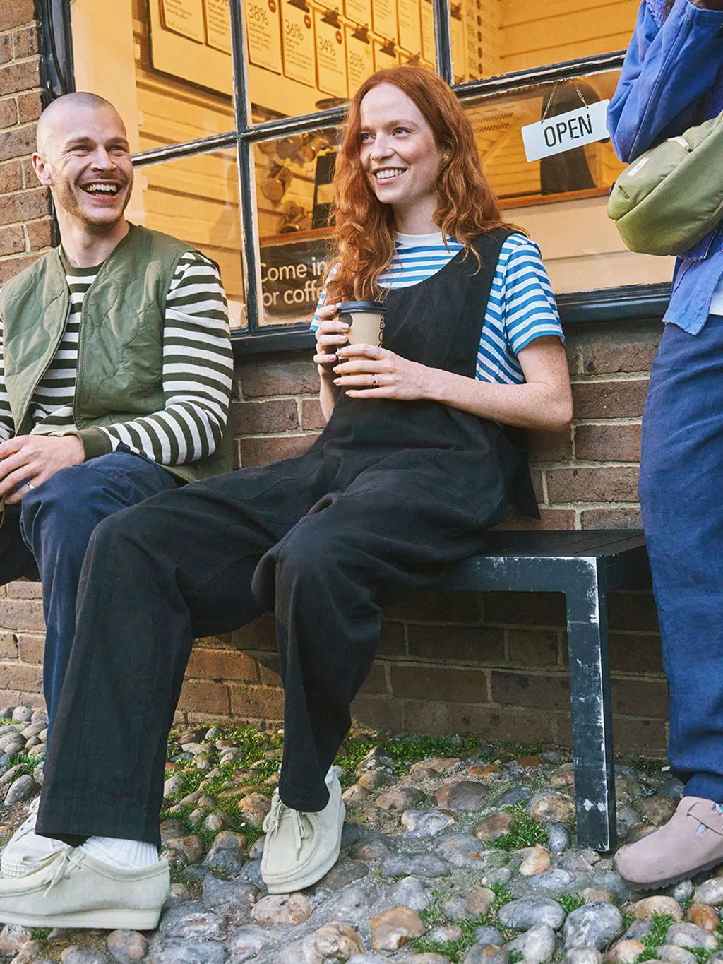 Steephill Cotton Dungarees in Black - Image 3