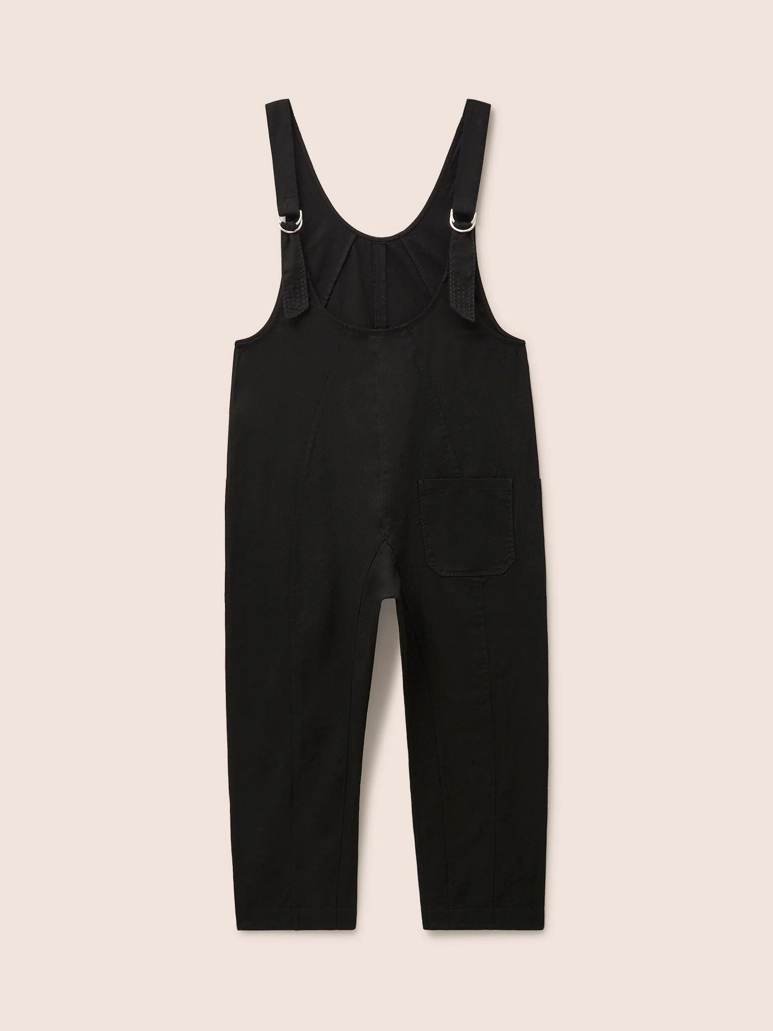 Steephill Cotton Dungarees in Black - Image 5
