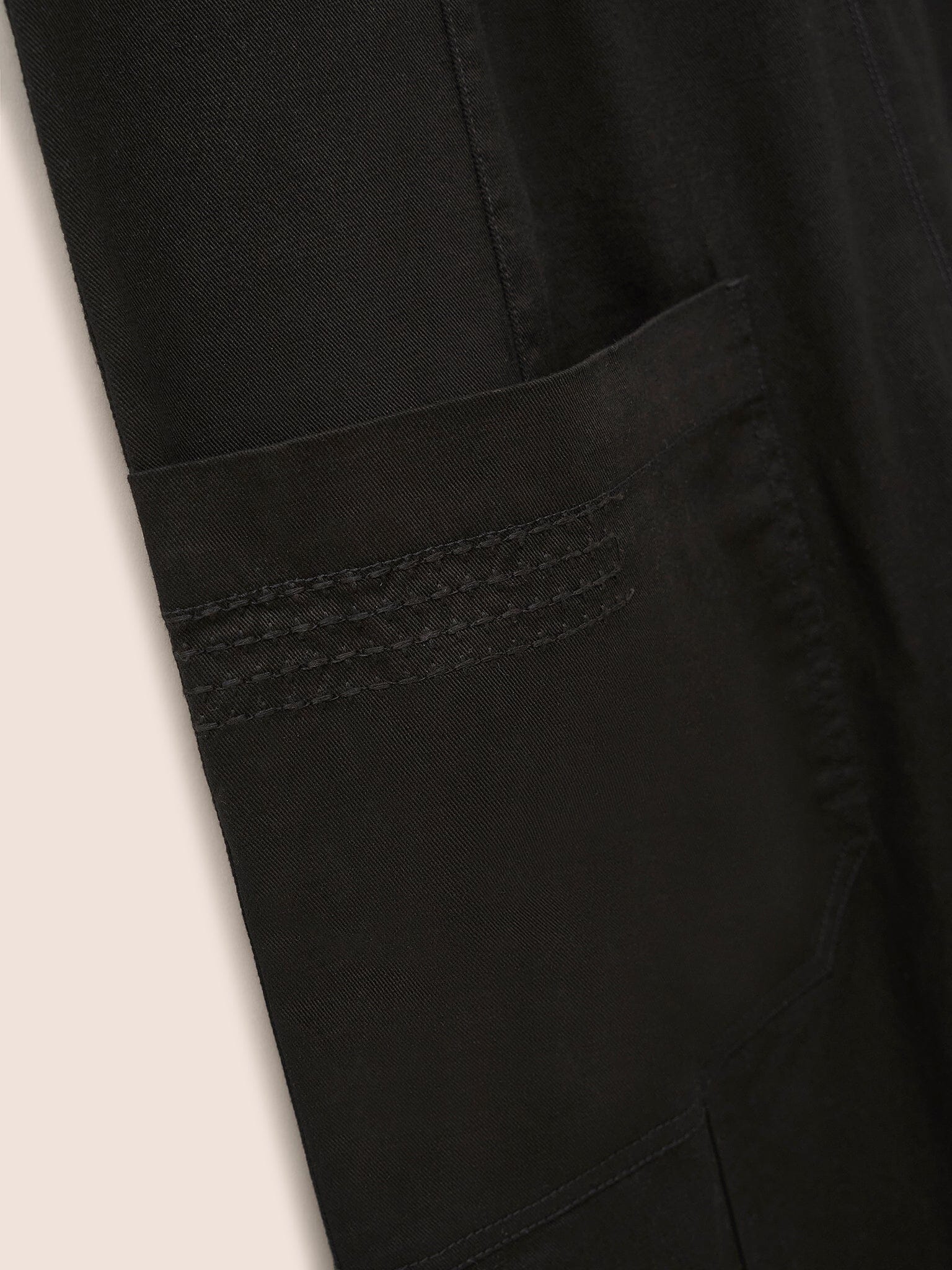 Steephill Cotton Dungarees in Black - Image 7
