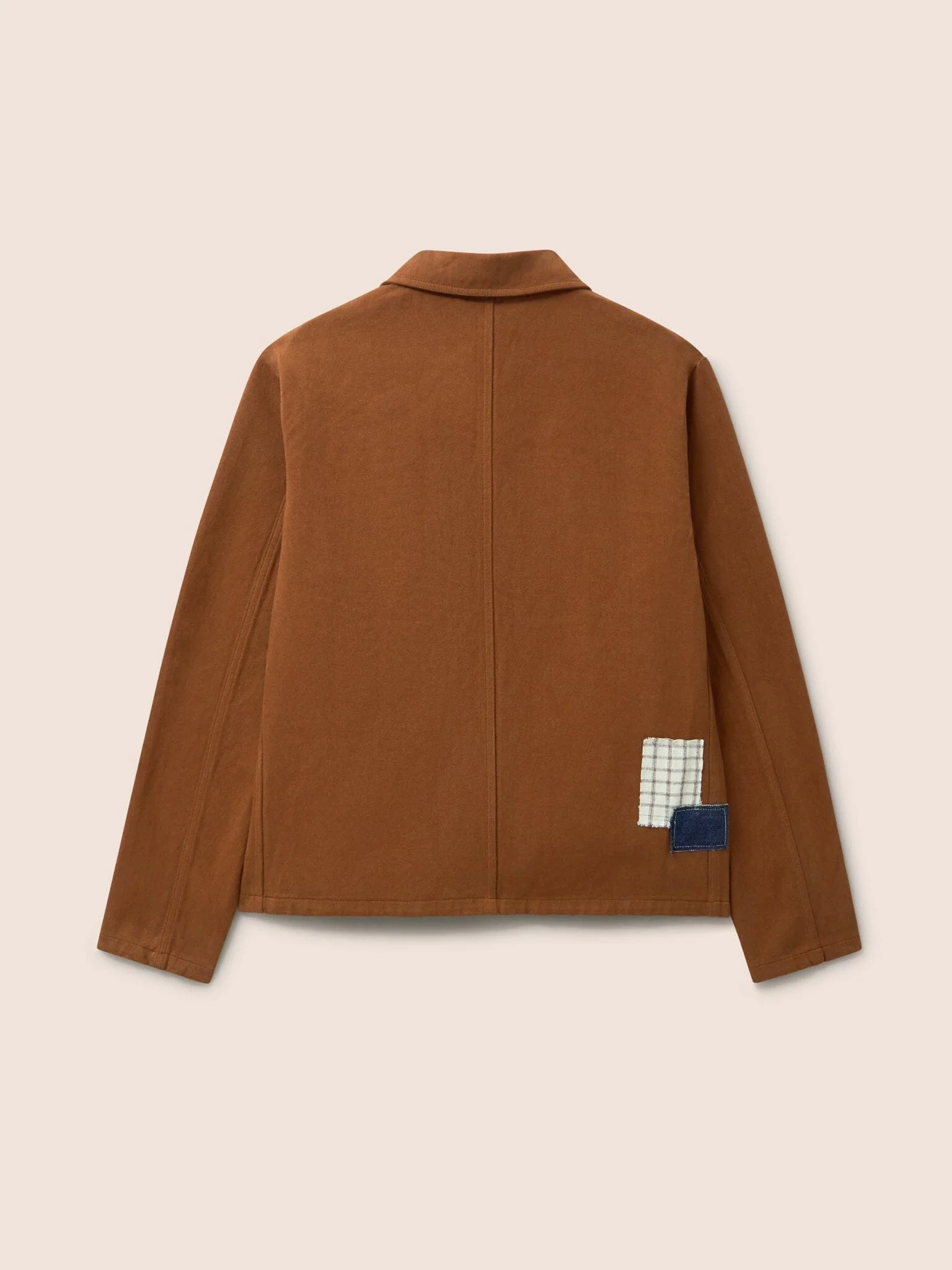 Brecon Cotton Patch Chore Jacket in Orange - Image 4
