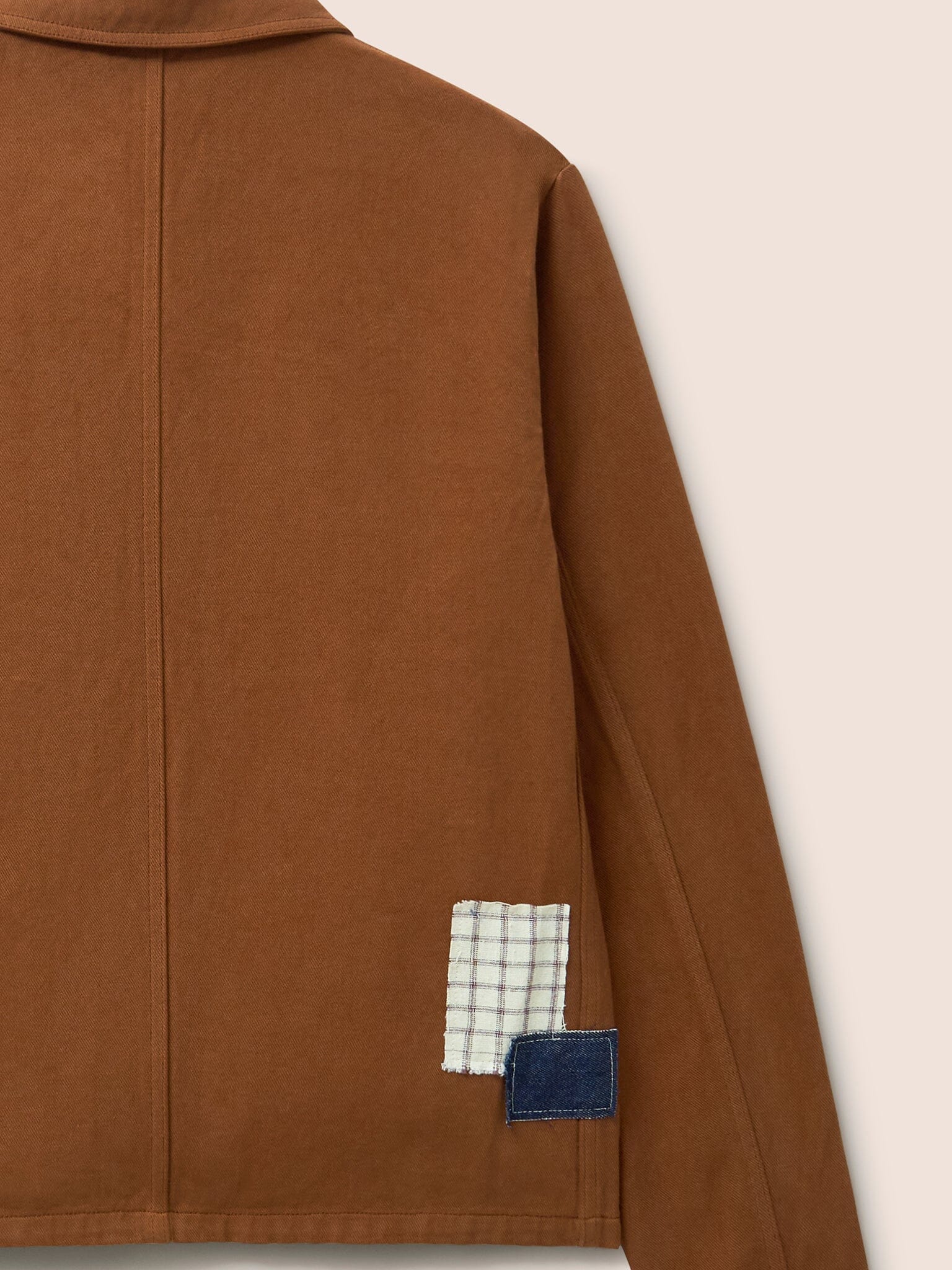 Brecon Cotton Patch Chore Jacket in Orange - Image 6