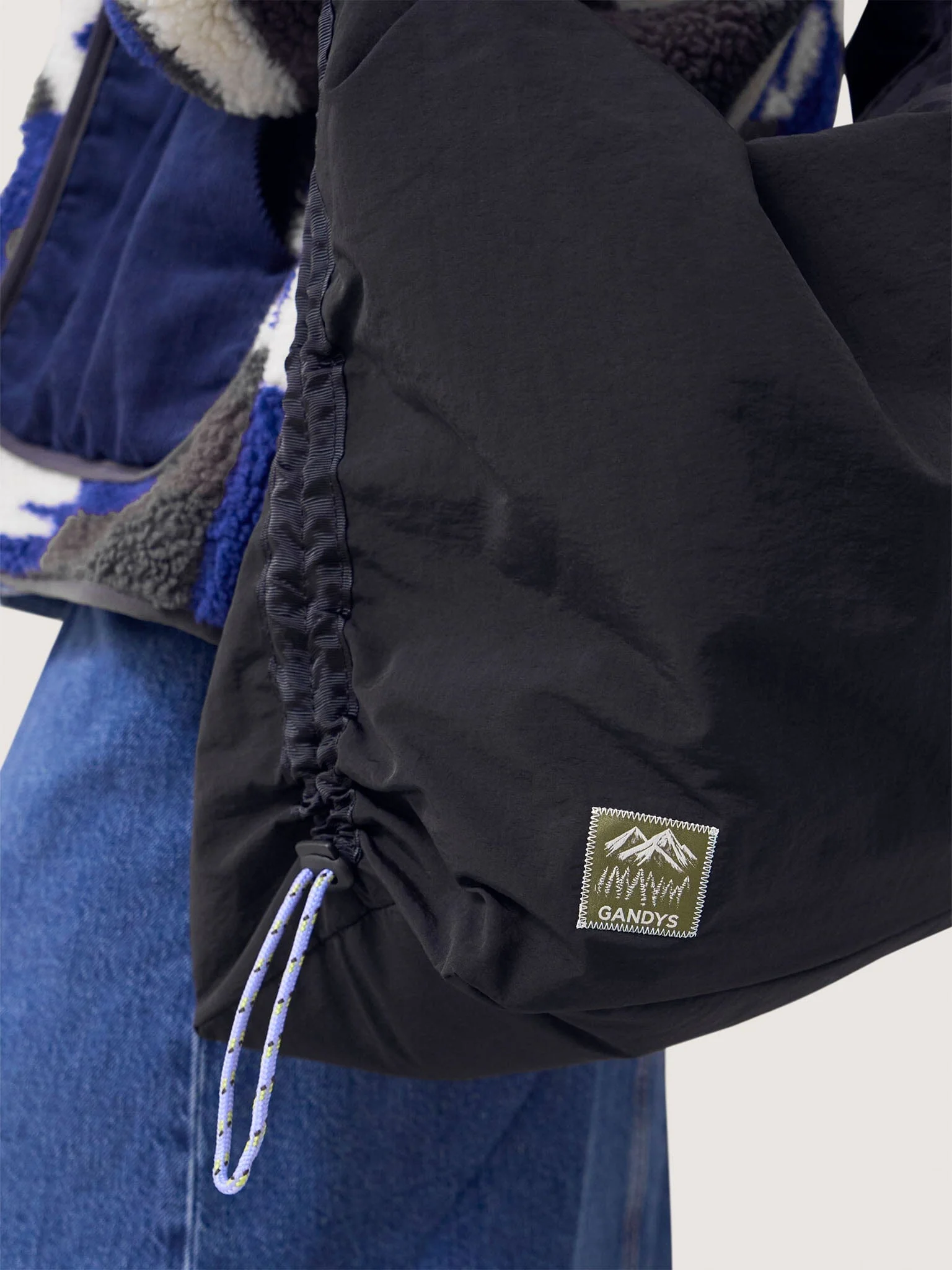 Carabiner Club Recycled Large Crescent Bag in Black - Image 6
