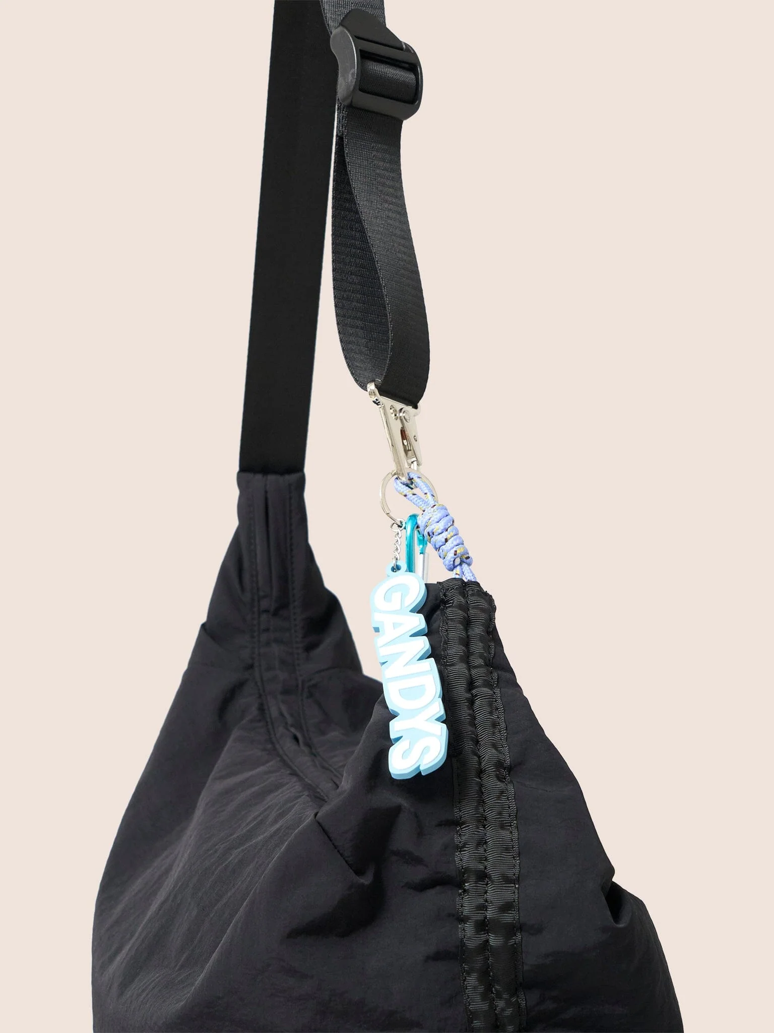 Carabiner Club Recycled Large Crescent Bag in Black - Image 8