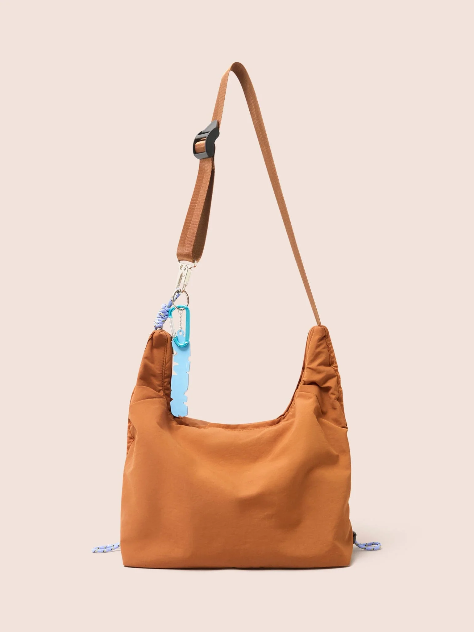 Carabiner Club Recycled Small Crescent Bag in Orange - Image 4