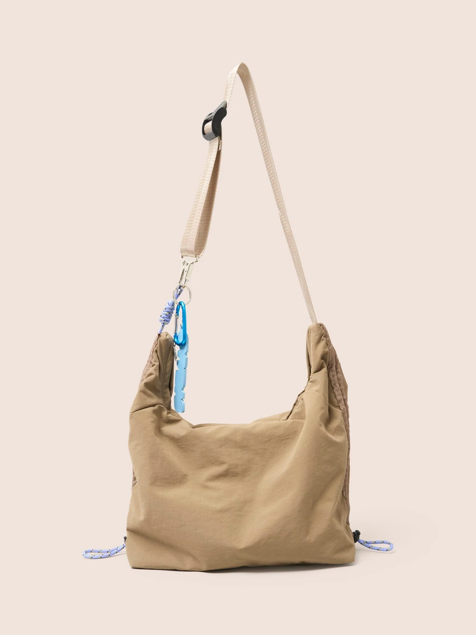 Carabiner Club Recycled Small Crescent Bag in Taupe - Image 4