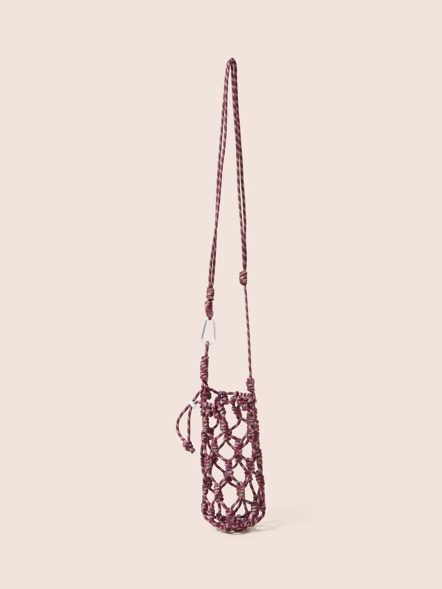 Carabiner Club Rope Bottle Holder in Burgundy - Image 3