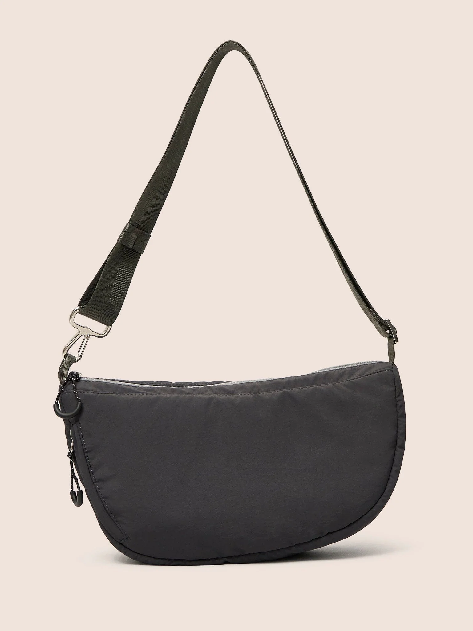 Ecuador Recycled Fabric Sling Bag in Charcoal - Image 3