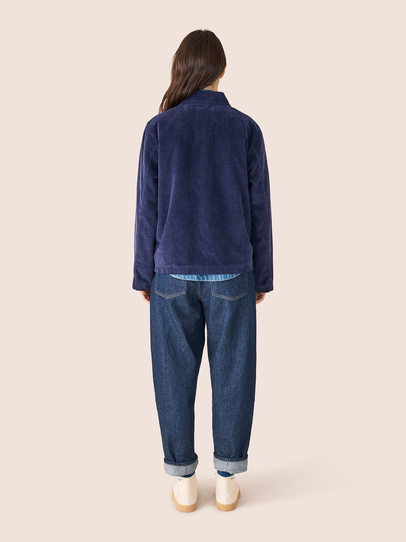 Nyhavn Cotton Corduroy Jacket in Navy - Image 3