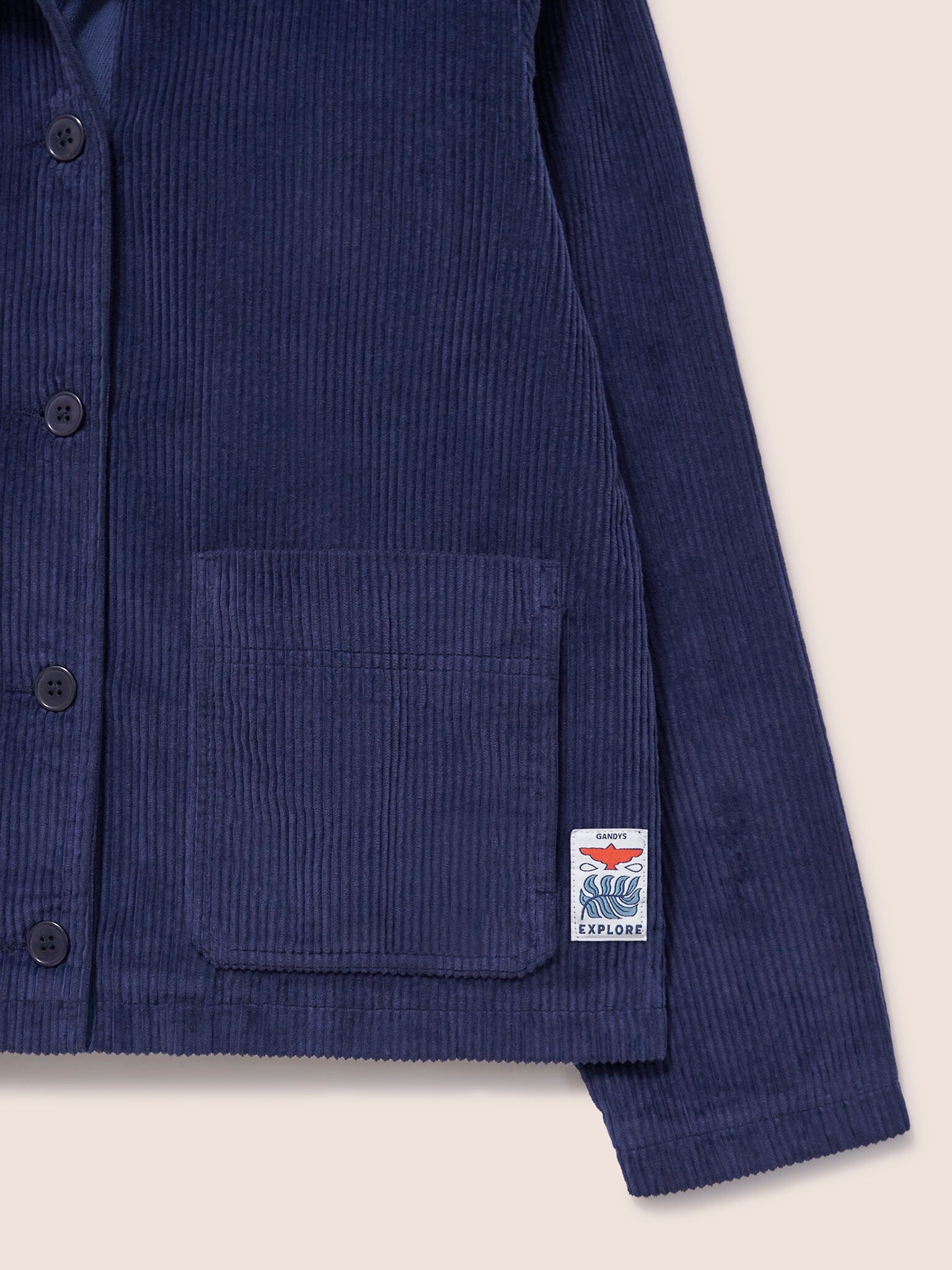 Nyhavn Cotton Corduroy Jacket in Navy - Image 5