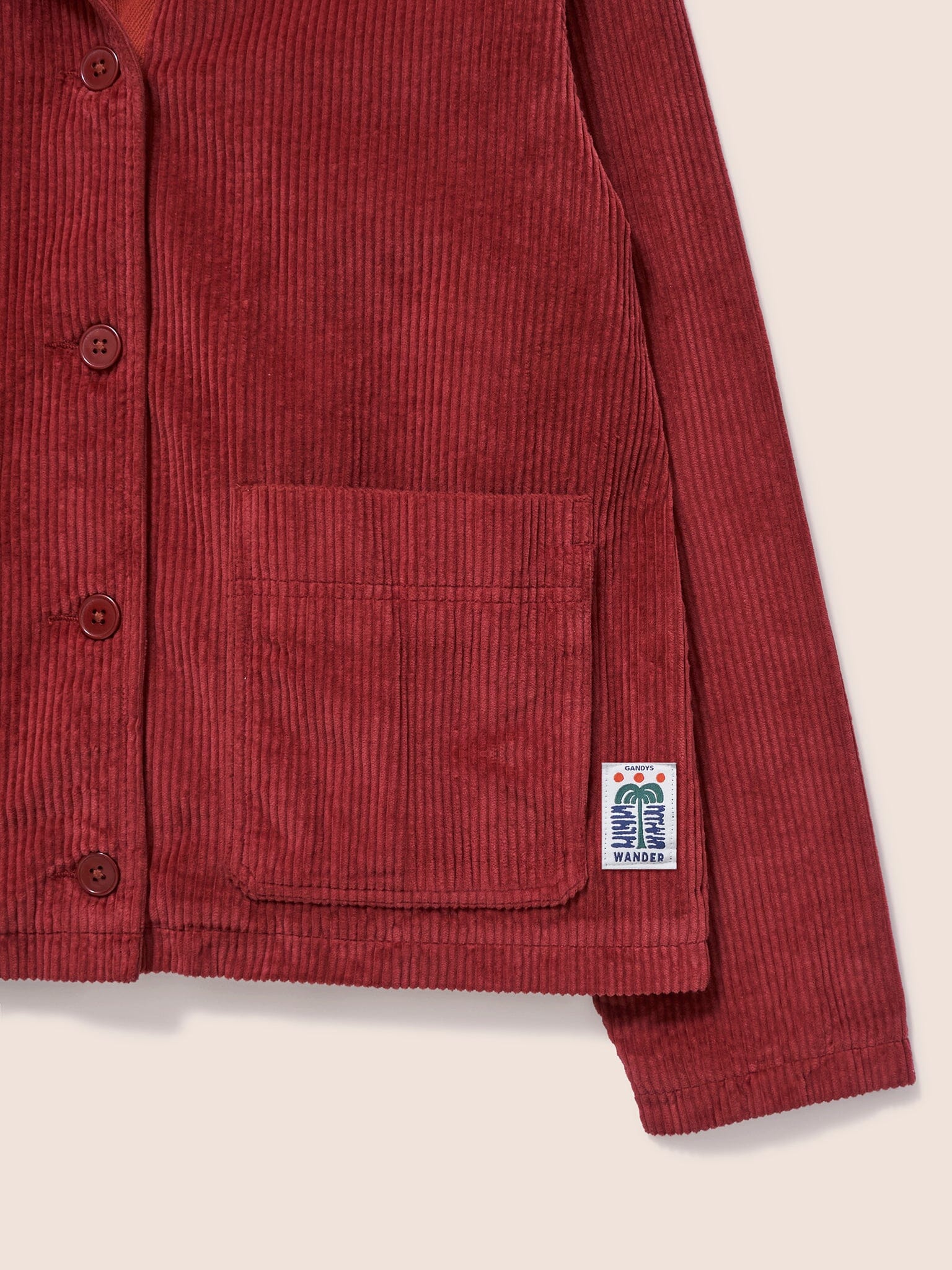 Nyhavn Cotton Corduroy Jacket in Red - Image 5