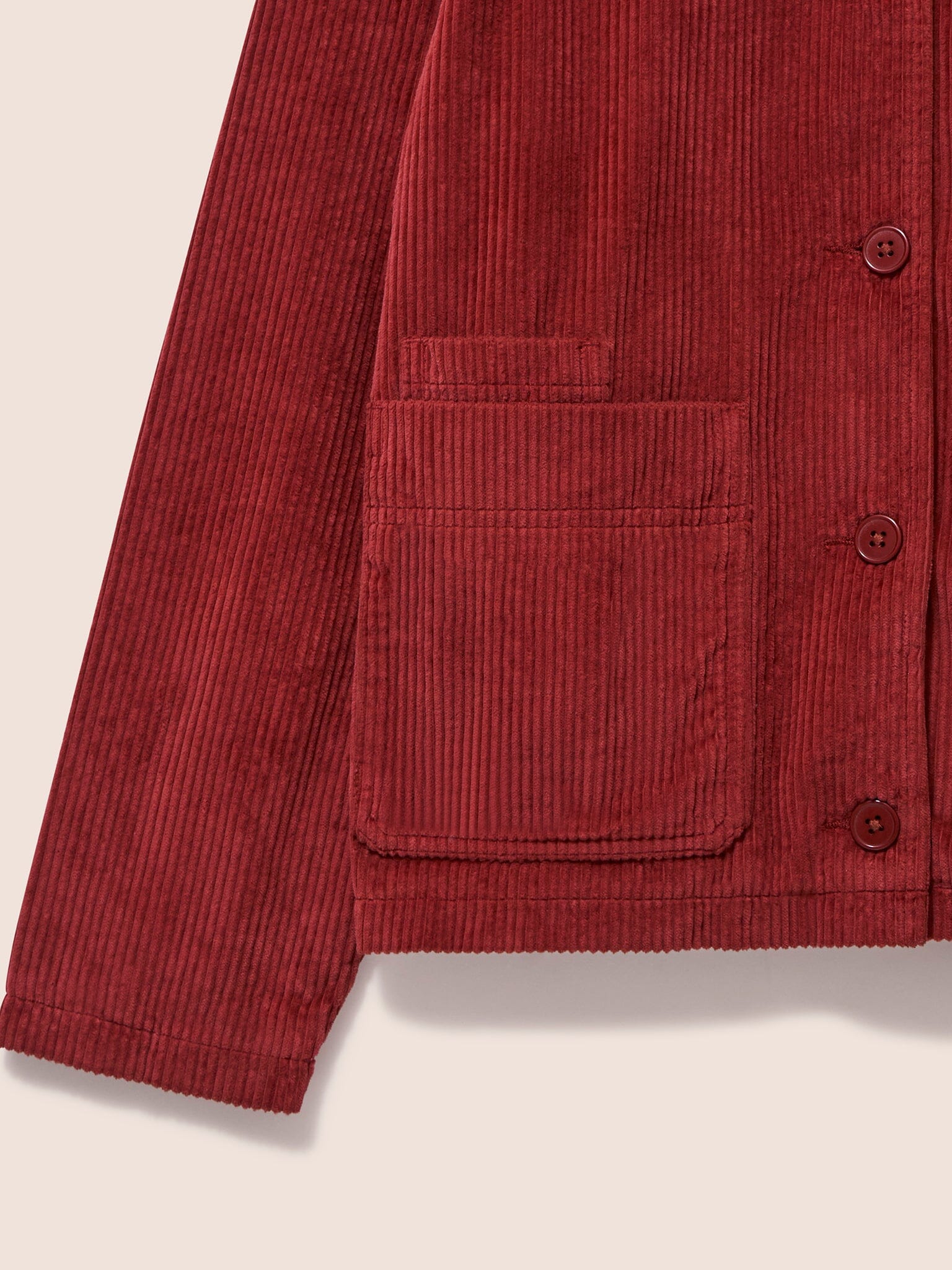 Nyhavn Cotton Corduroy Jacket in Red - Image 6