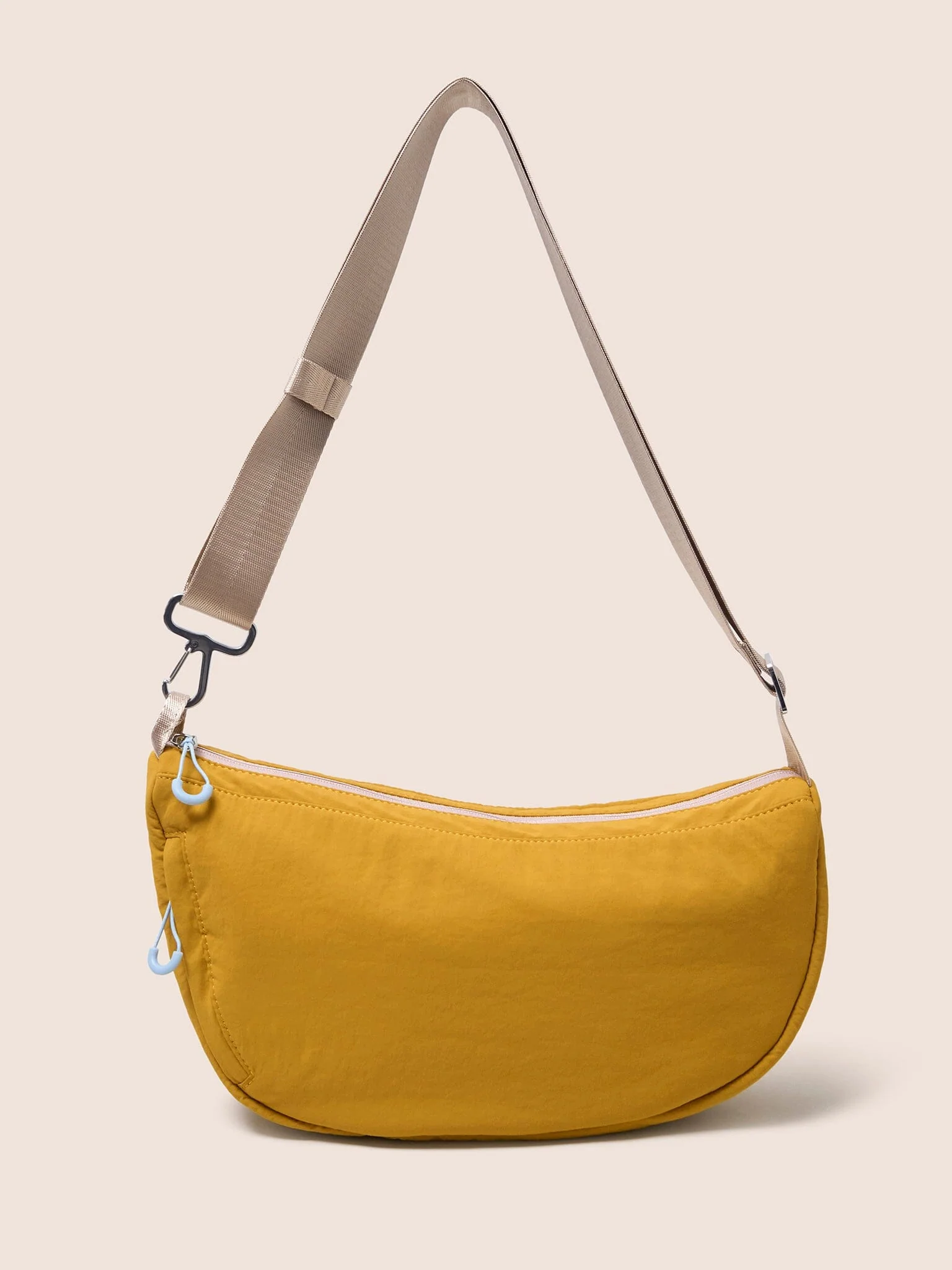 Ecuador Recycled Nylon Sling Bag in Mustard - Image 3