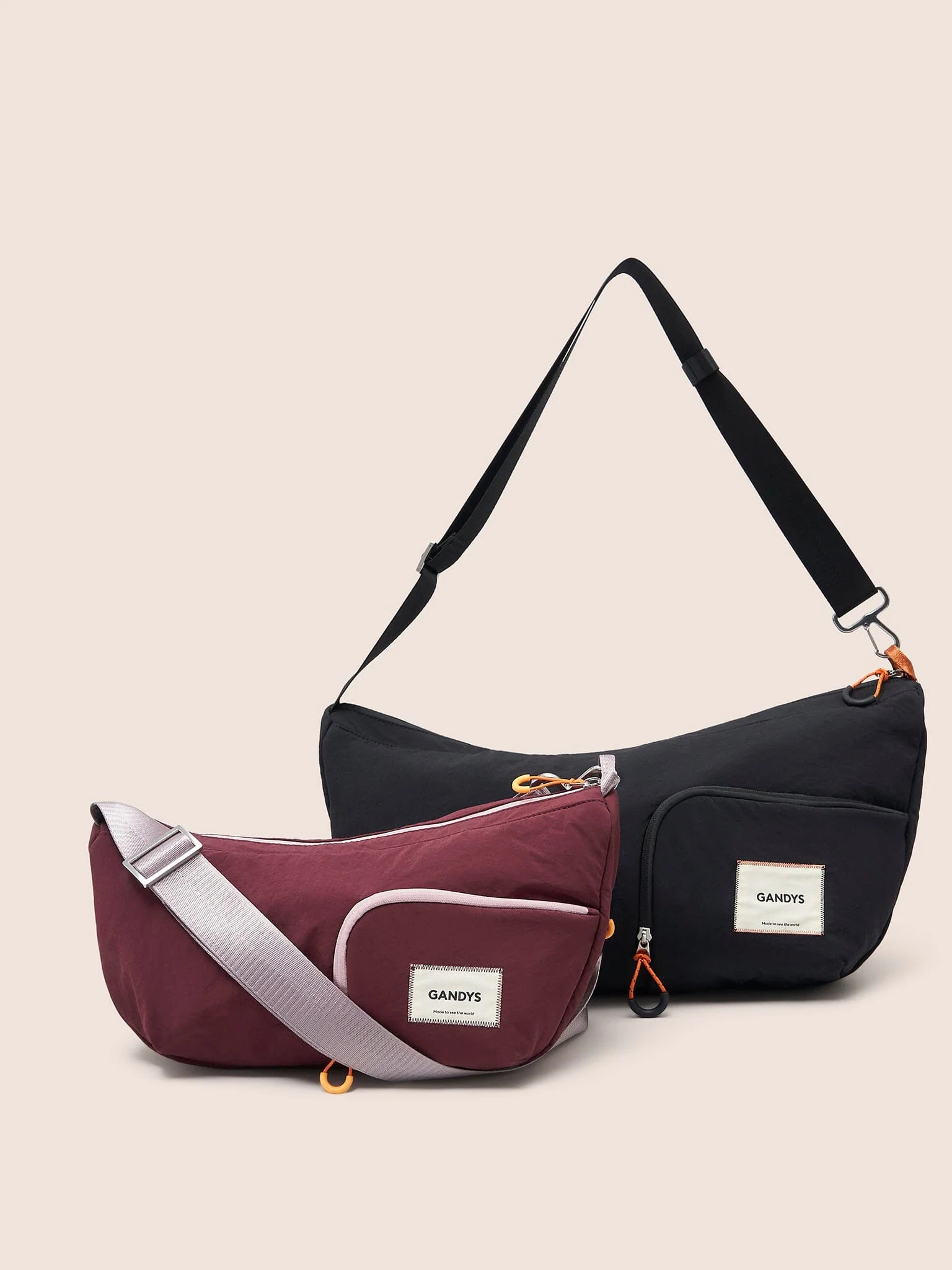 Ecuador XL Recycled Nylon Lightweight Sling Bag in Black - Image 7