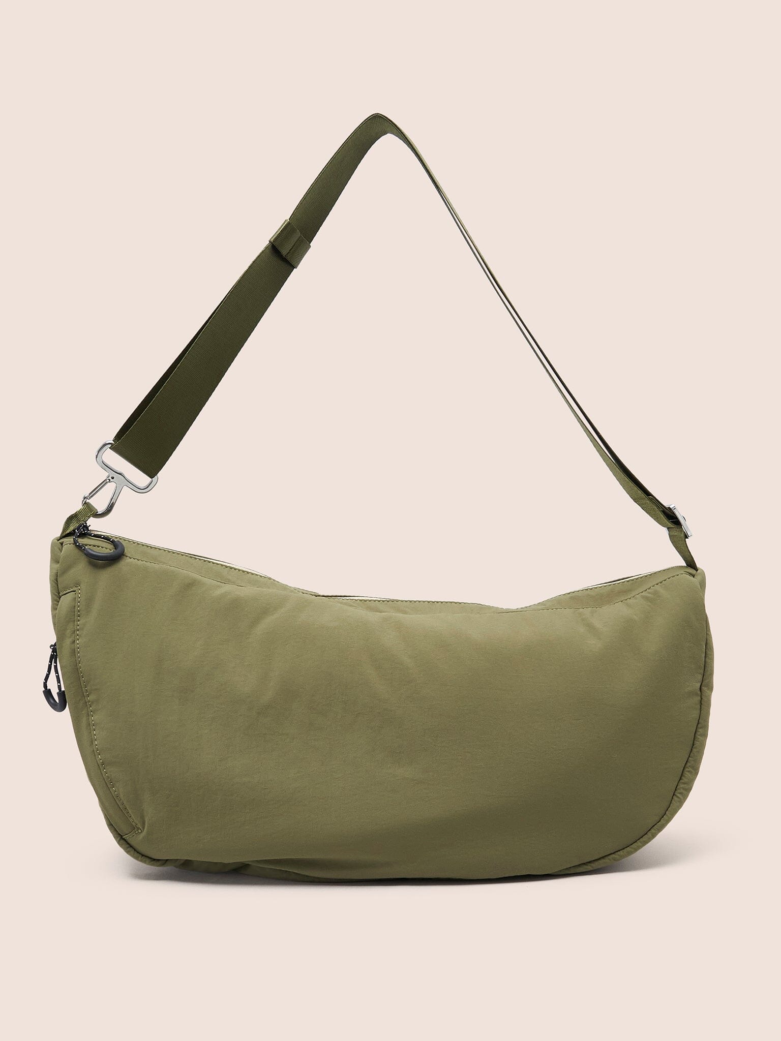Ecuador XL Recycled Nylon Lightweight Sling Bag in Khaki - Image 6