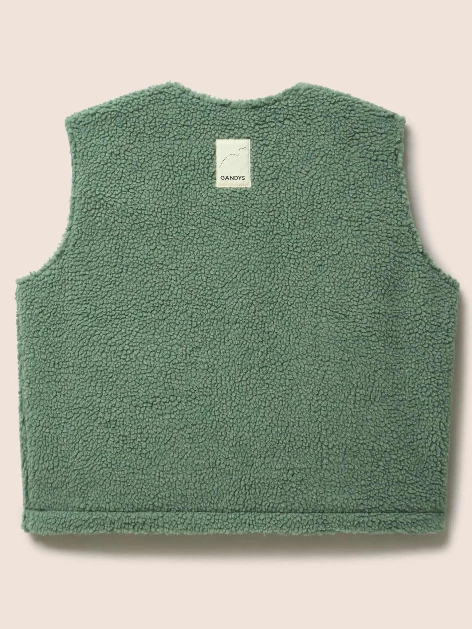 Harlem Recycled Fleece Gilet in Hedge Green - Image 6