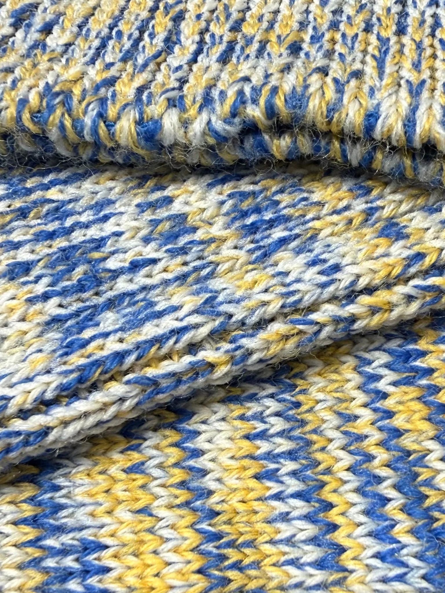 Haworth Made in England Socks in Light Blue, Yellow and White - Image 4