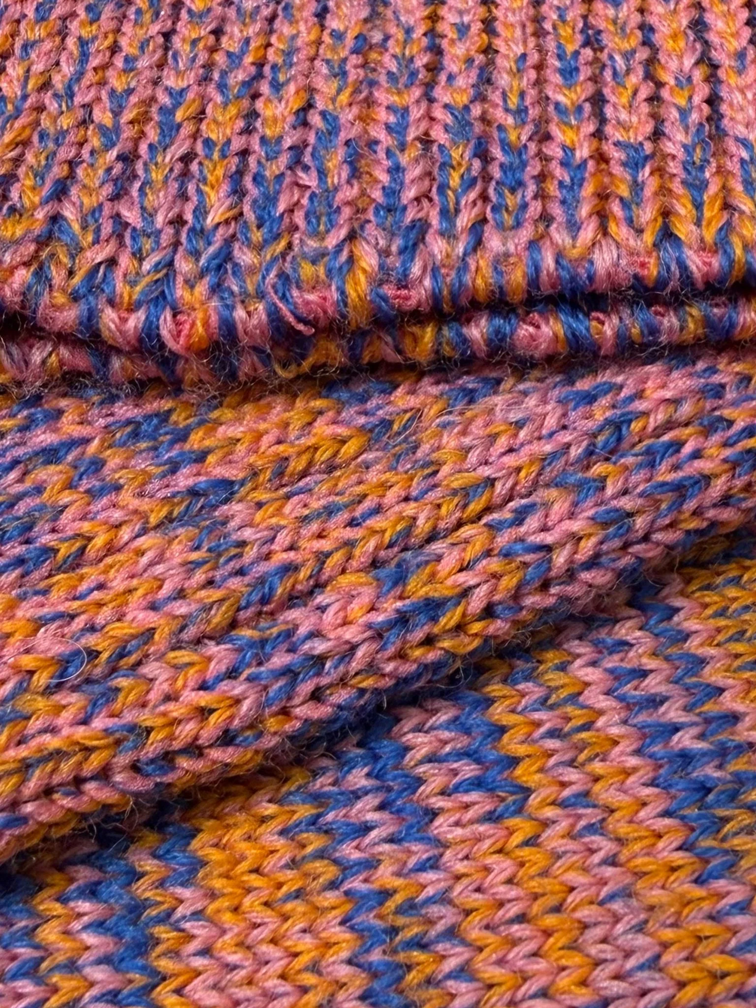 Haworth Made in England Socks in Orange, Pink and Light Blue - Image 4