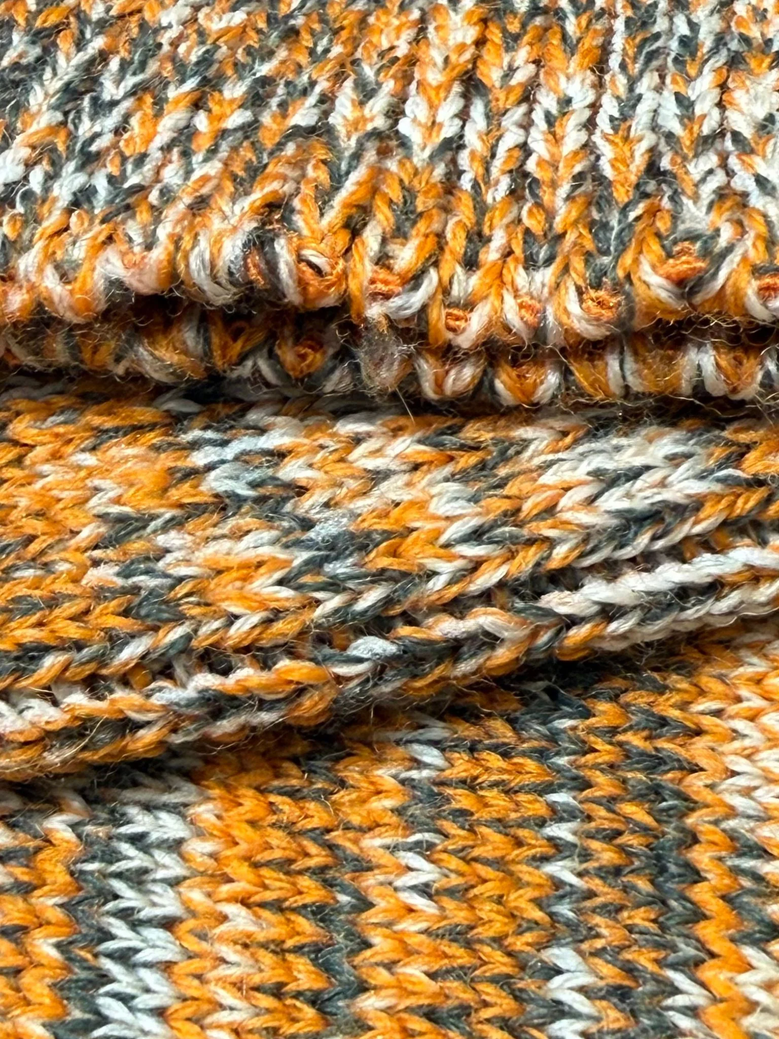 Haworth Made in England Socks in Orange, White and Green - Image 4