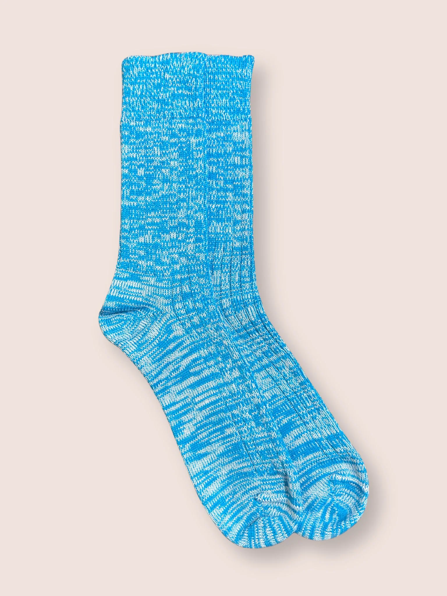 Haworth Made in England Socks in Teal and White - Image 3