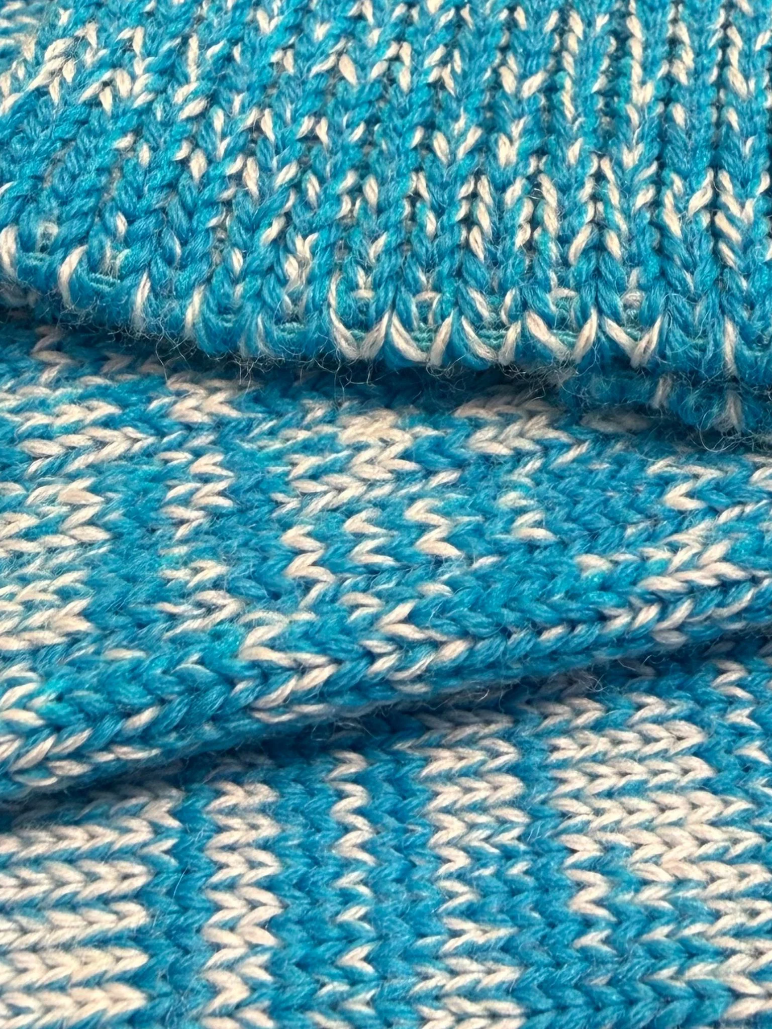 Haworth Made in England Socks in Teal and White - Image 4