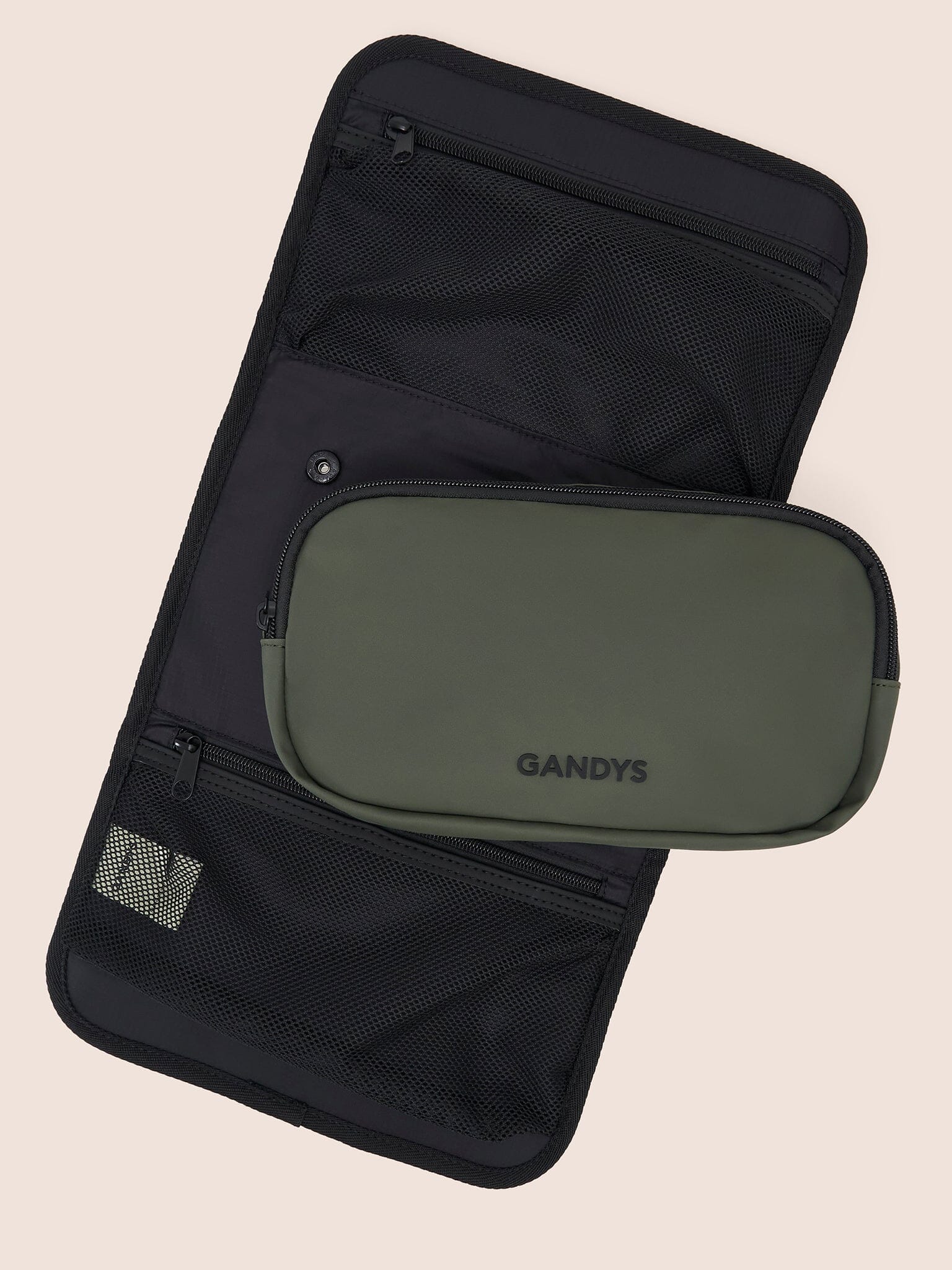 Helsinki Waterproof Roll Up Washbag in Khaki - Image 5