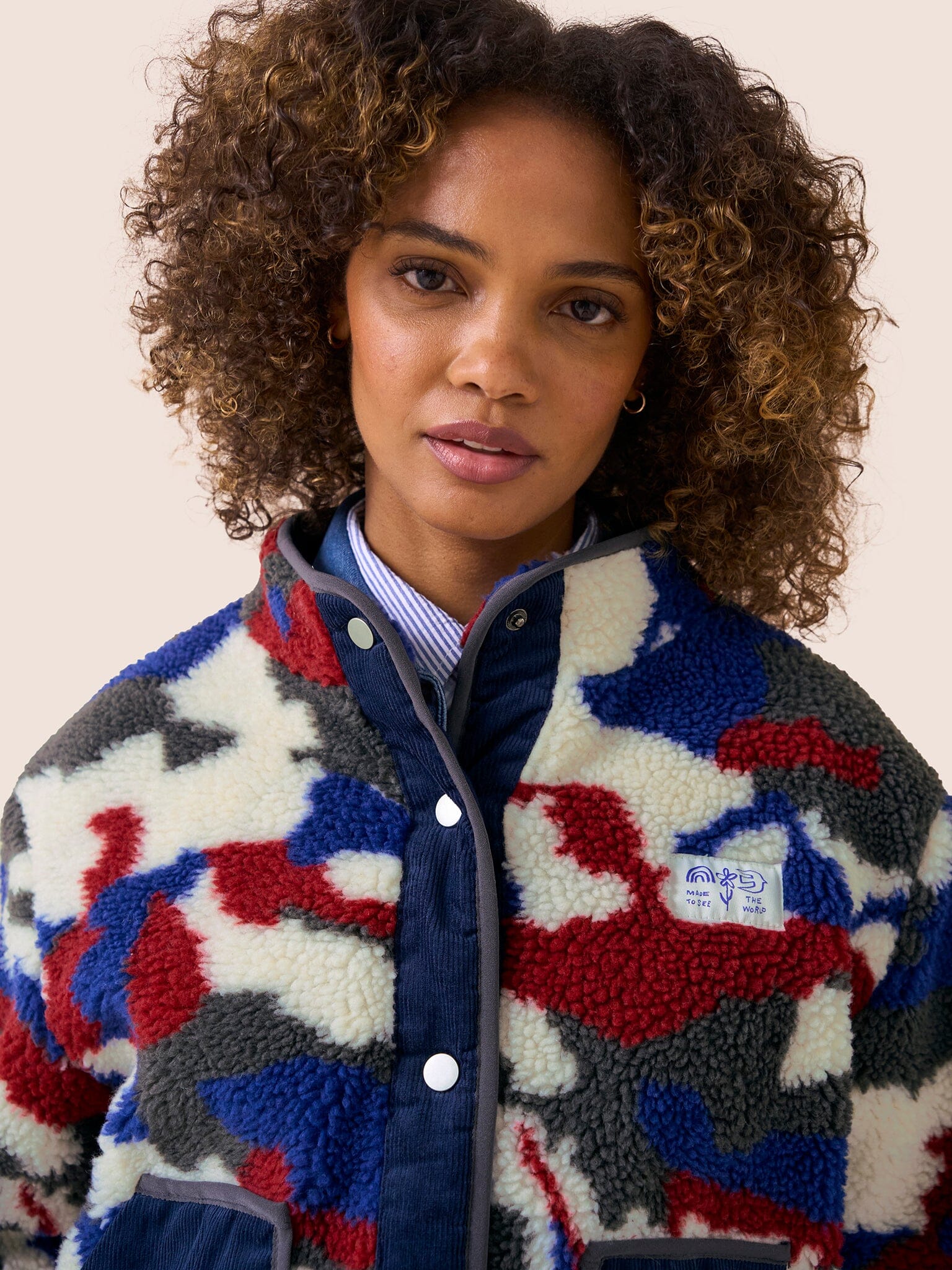 Hudson Recycled Fleece Cord Printed Jacket - Image 3