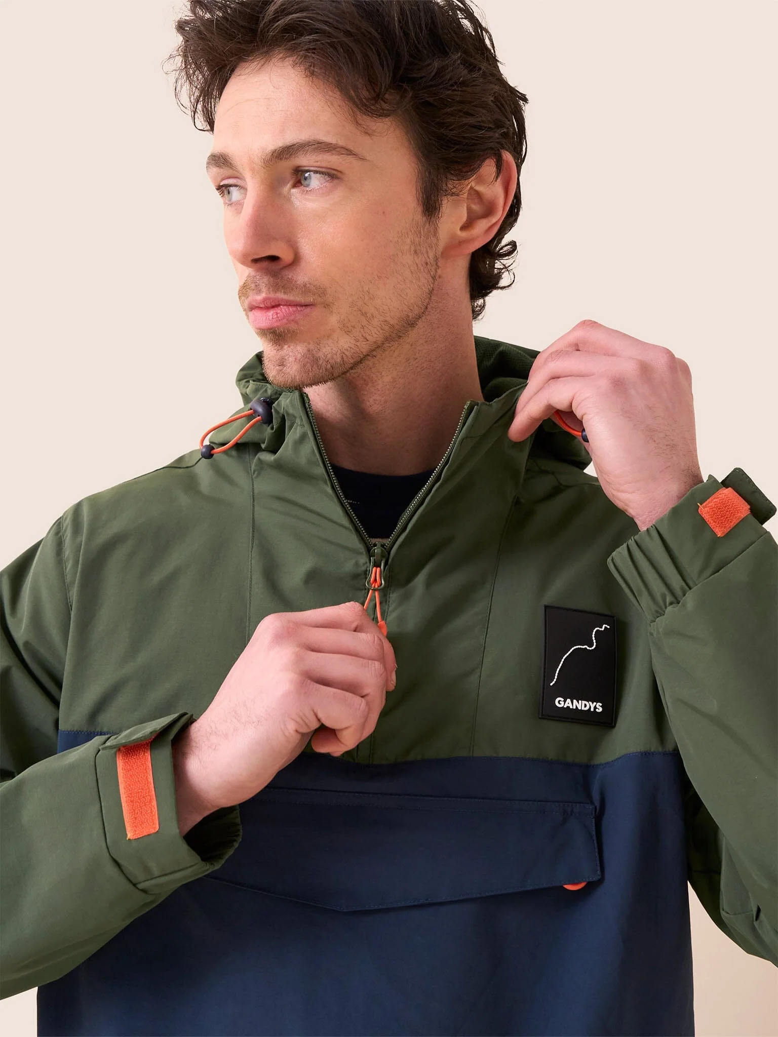 Kepler Fleece Lined Overhead Jacket in Khaki - Image 3