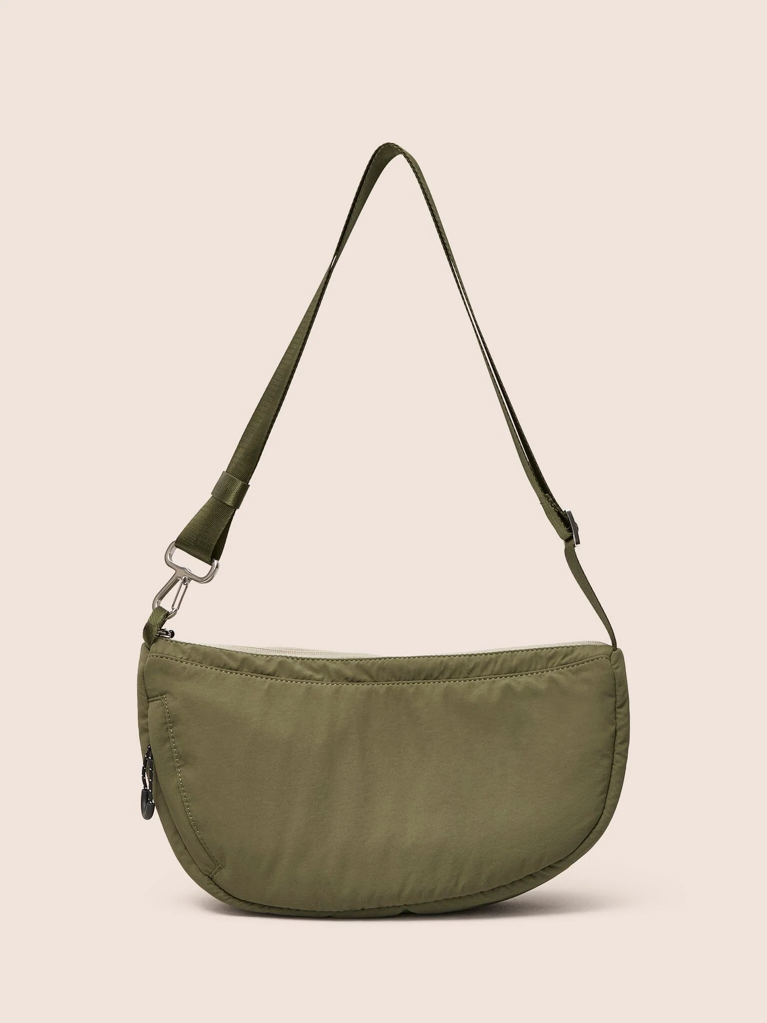 Ecuador Recycled Fabric Sling Bag in Khaki - Image 3