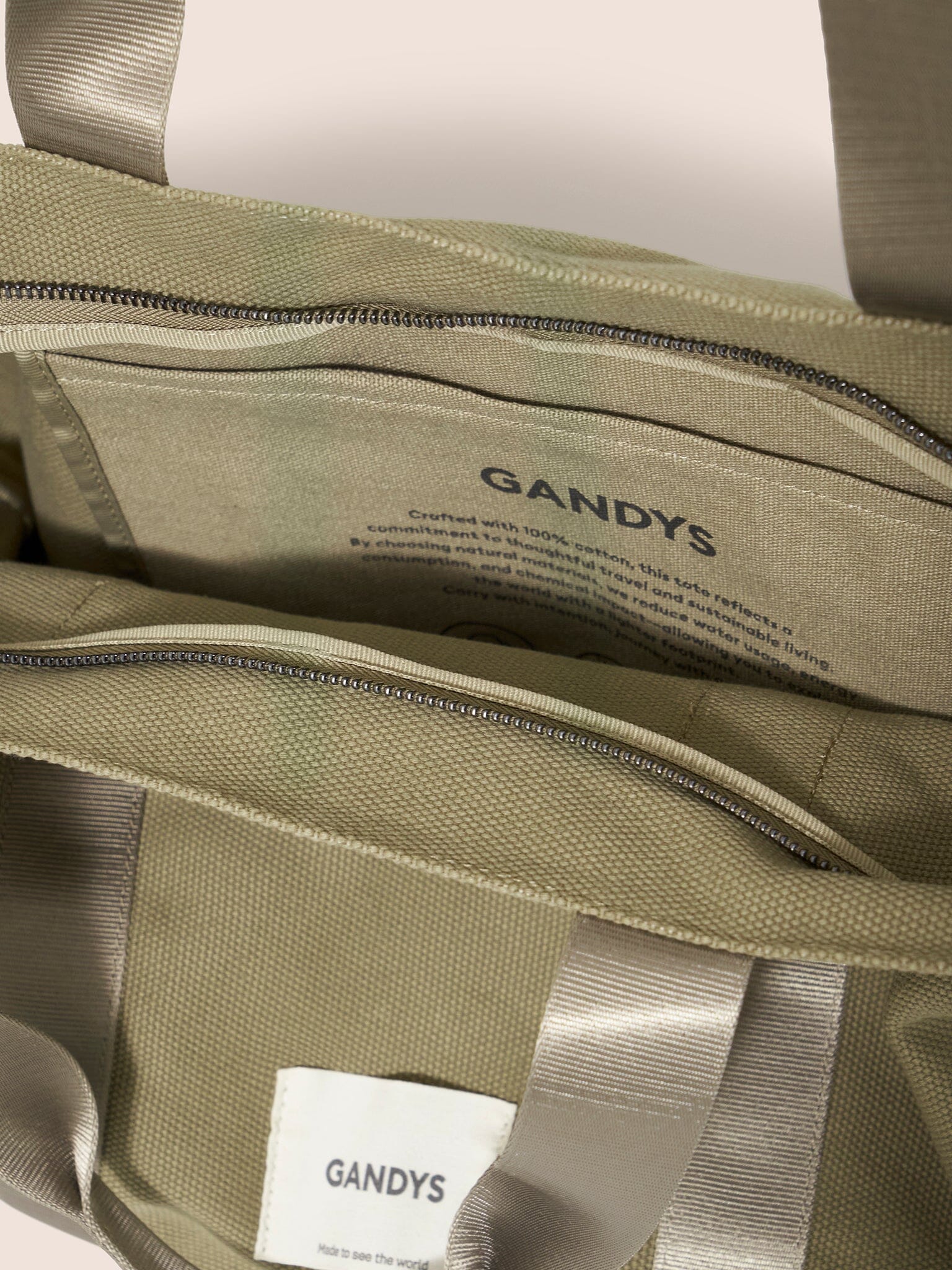Havana Cotton Canvas Weekend Bag in Khaki - Image 4