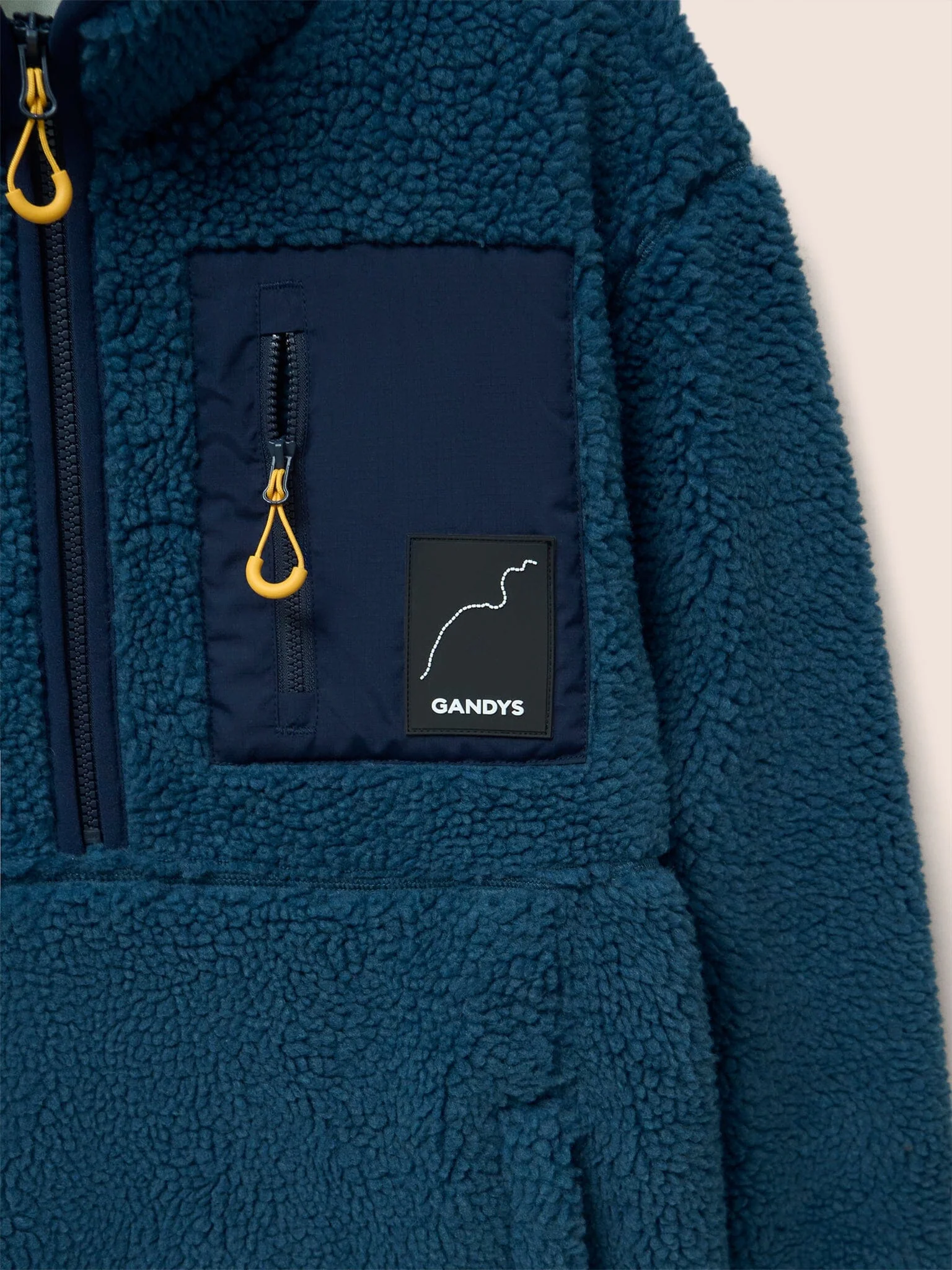 Kodiak Recycled Fleece Overhead Funnel Neck in Teal - Image 5