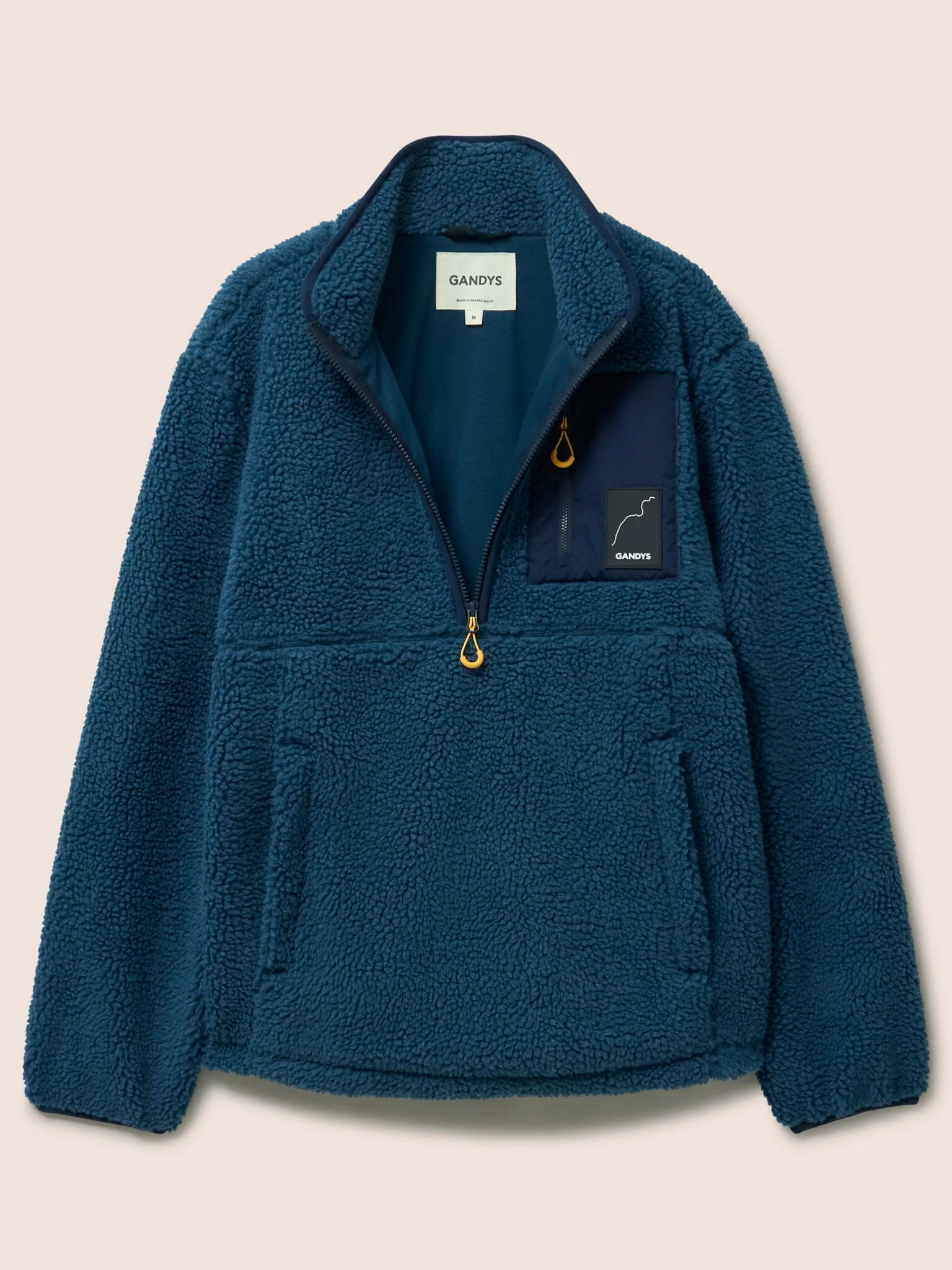 Kodiak Recycled Fleece Overhead Funnel Neck in Teal - Image 7