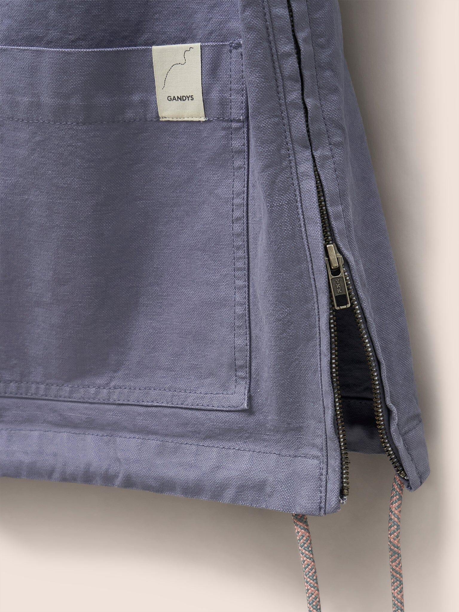 Malmo Cotton Overhead Jacket in Blue - Image 6