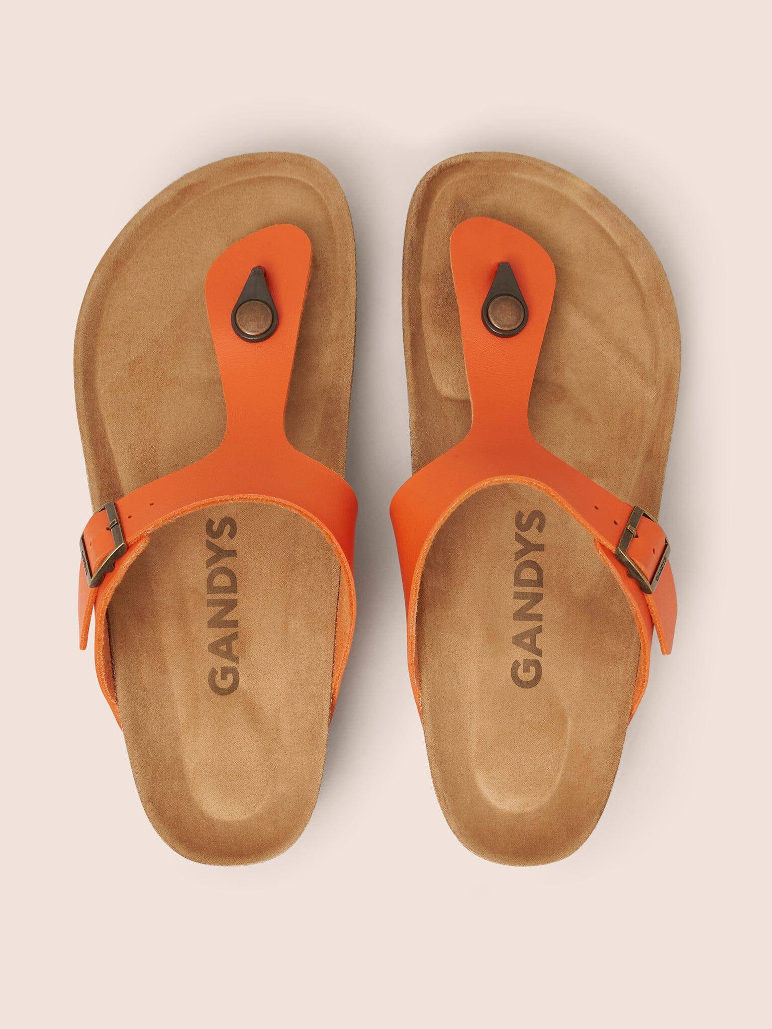 Orange Seville Toe Post Footbed Sandal - Image 3
