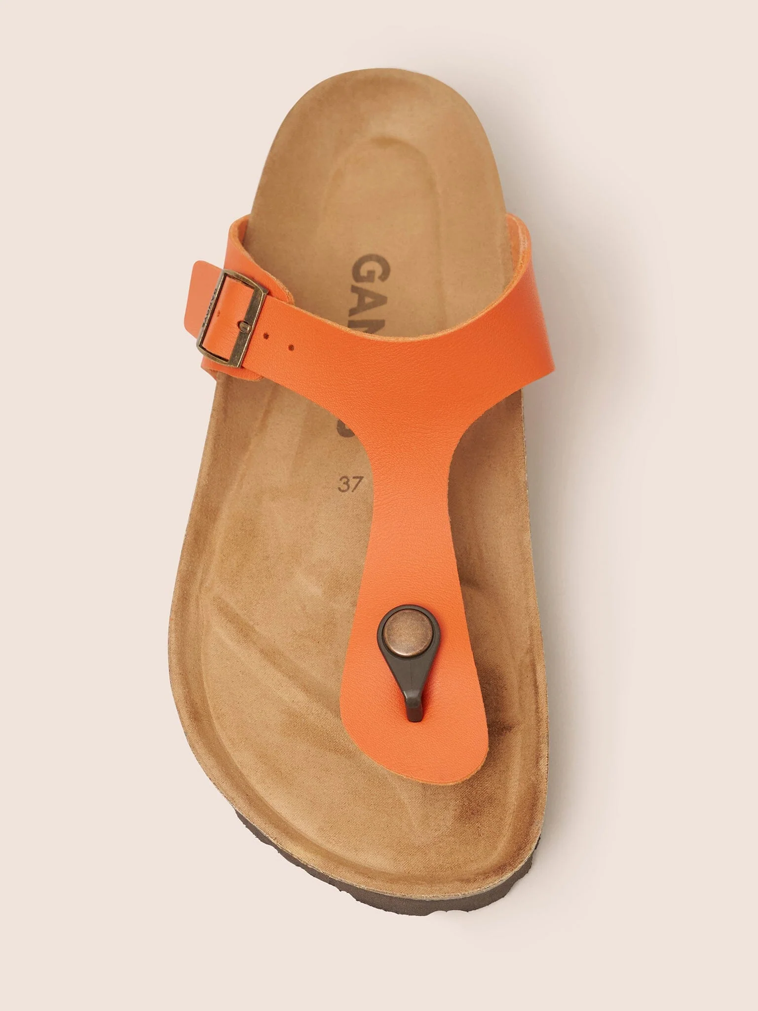 Orange Seville Toe Post Footbed Sandal - Image 4