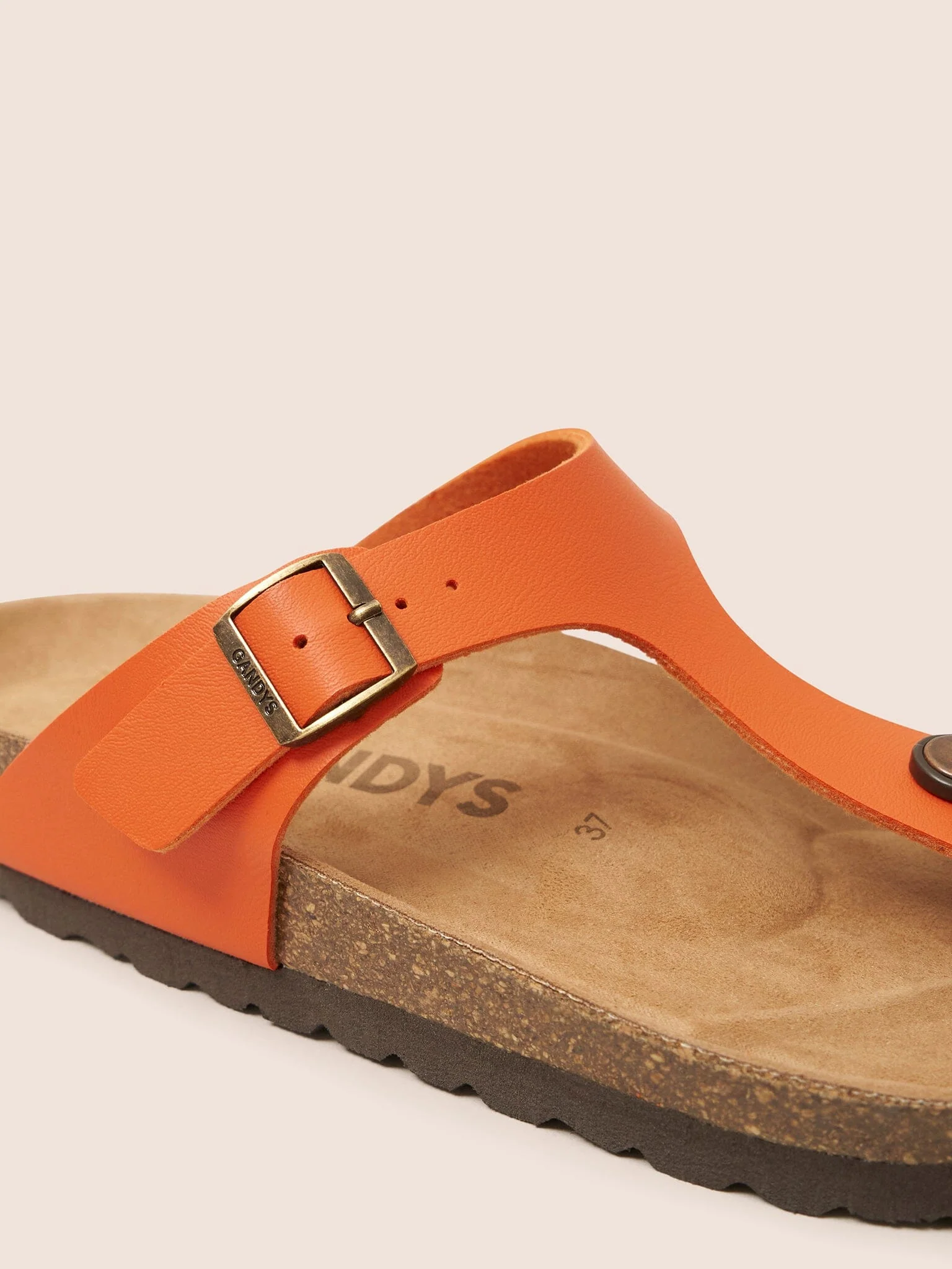 Orange Seville Toe Post Footbed Sandal - Image 5