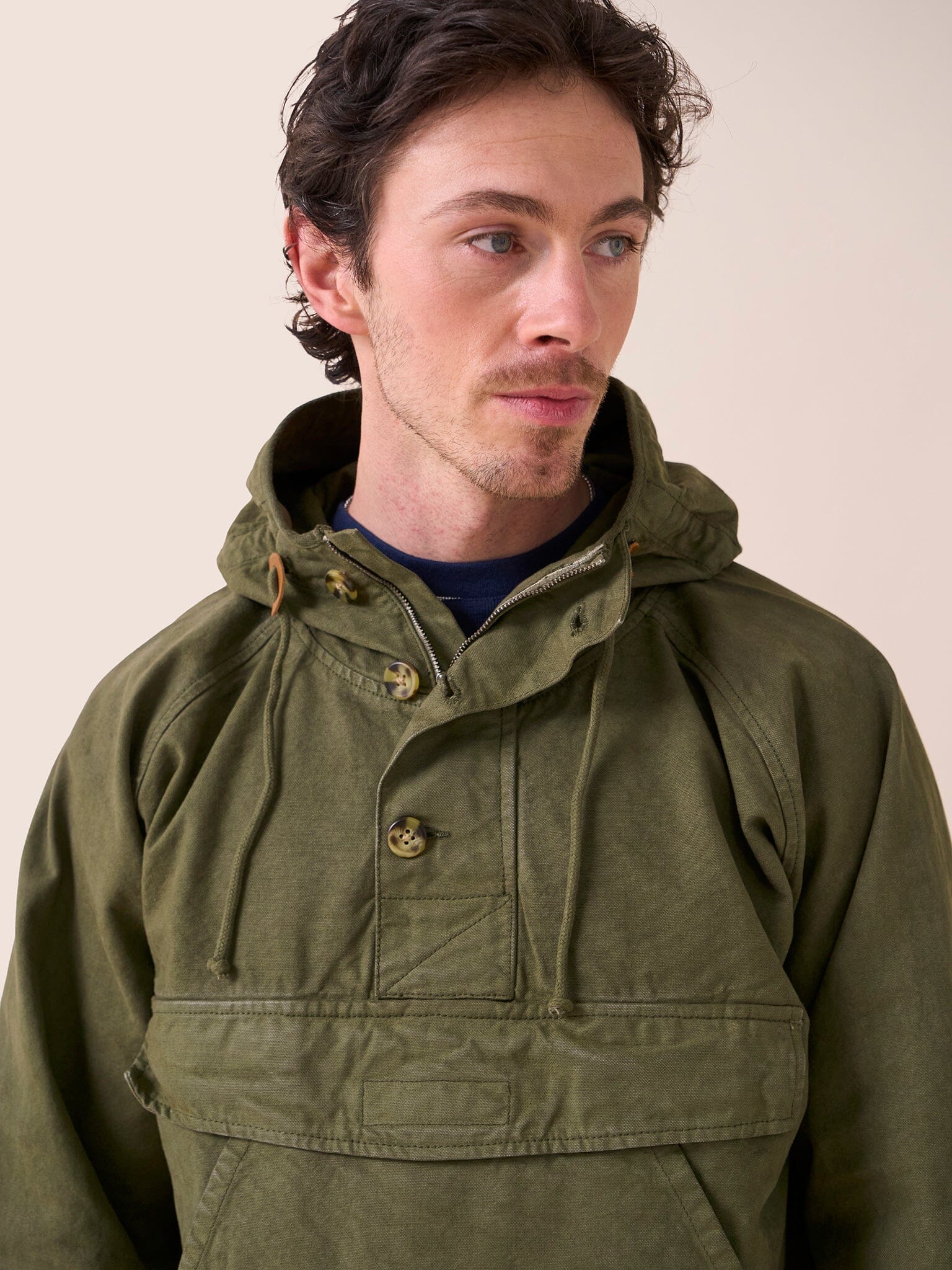 Oslo Cotton Overhead Parka Jacket - Image 4