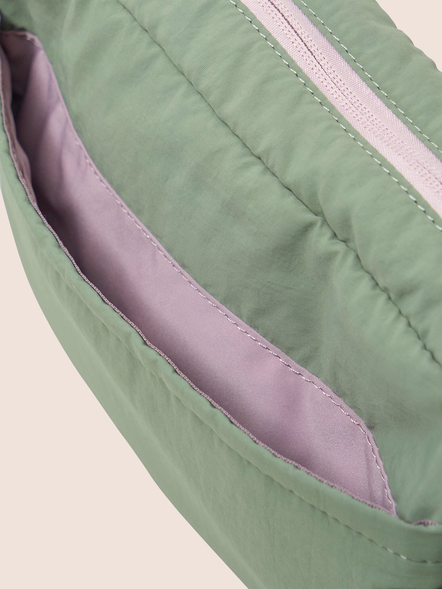 Panama Recycled Nylon Lightweight Crossbody Shoulder Bag in Hedge Green - Image 4