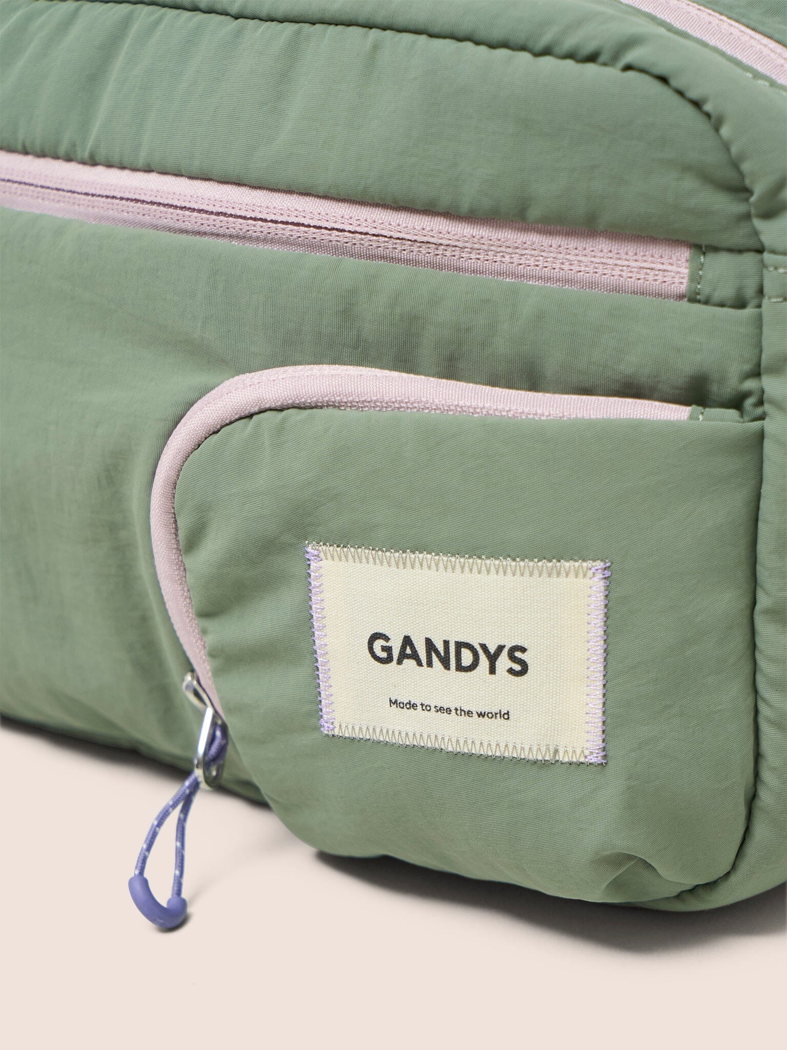 Panama Recycled Nylon Lightweight Crossbody Shoulder Bag in Hedge Green - Image 5