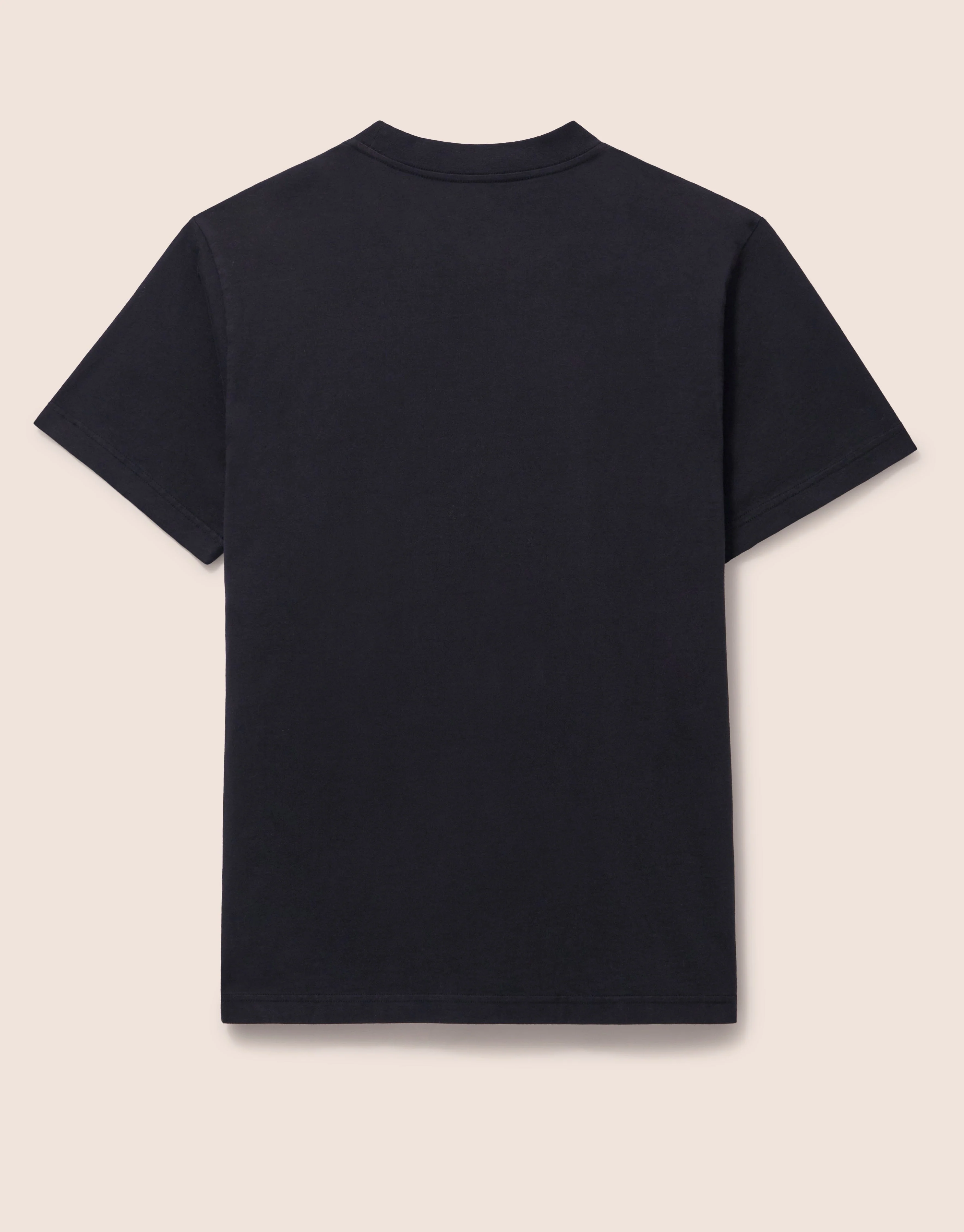 Conwy Cotton Patchwork T-shirt in Black - Image 4