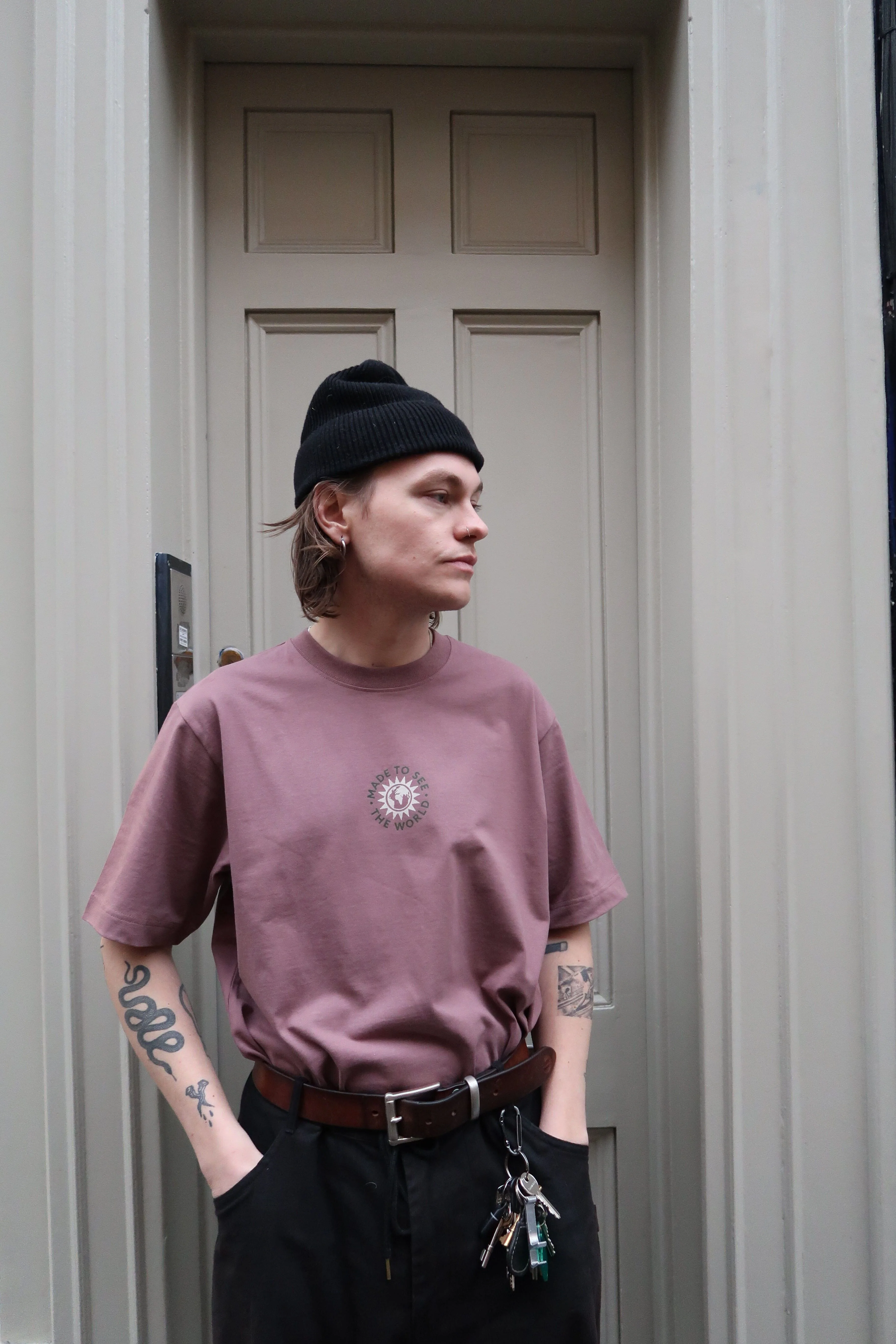 Pink Bali Organic Campus T-Shirt - Image 3