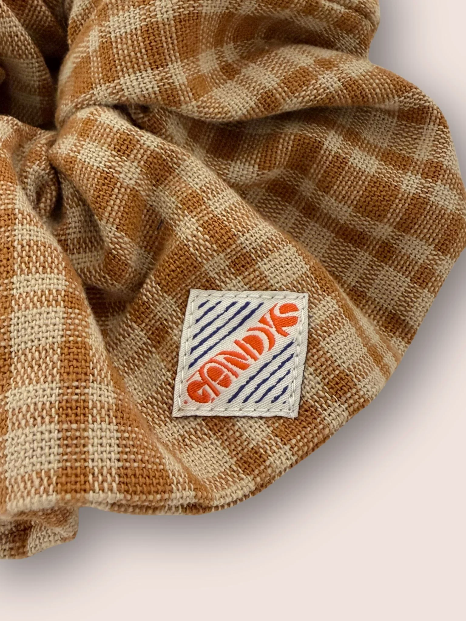 Mustard Check Scrunchie - Image 3