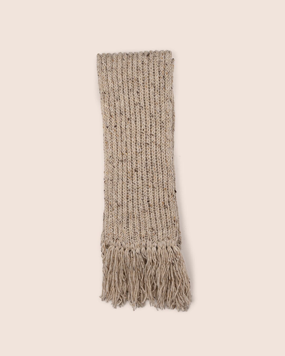 Tay Made in England Wool Scarf in Natural Slub - Image 3